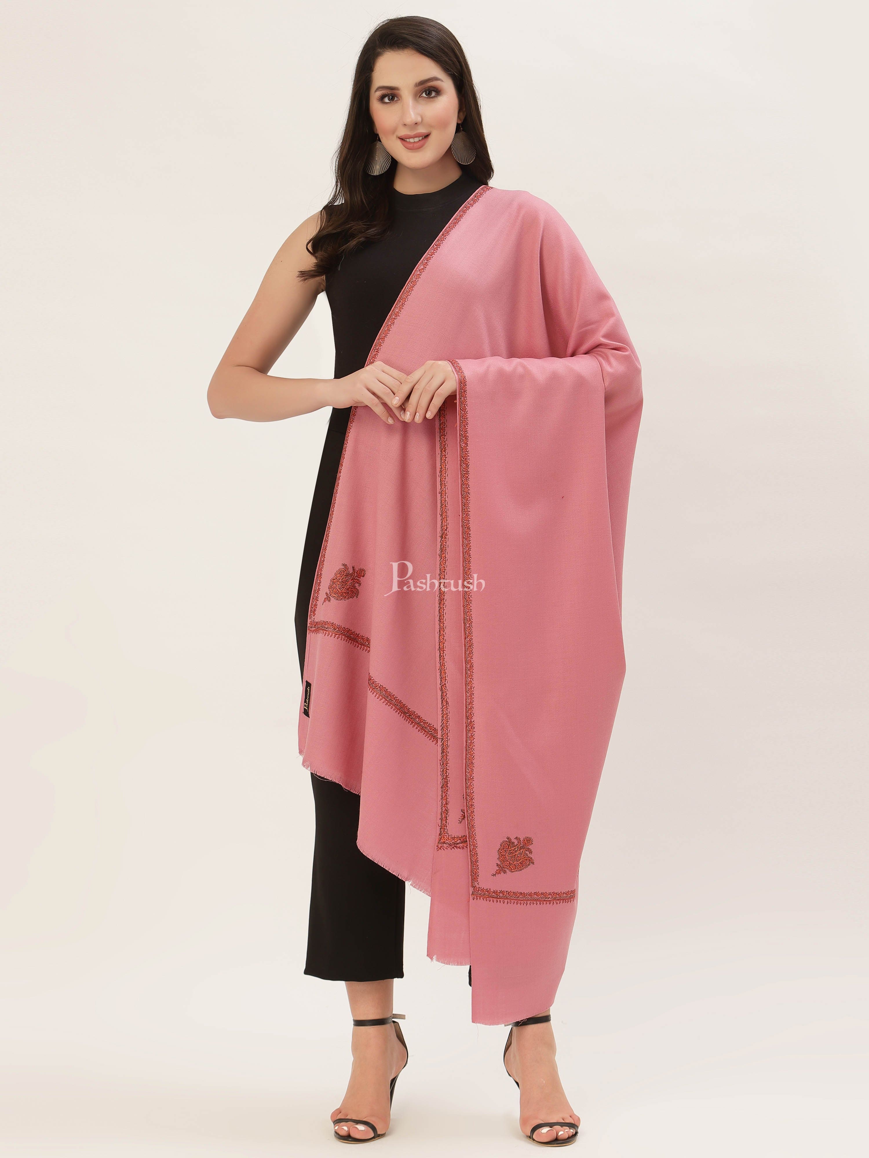 Pashtush Womens 100% Hand Embroidery Shawl Woollen Kingri - Image 5