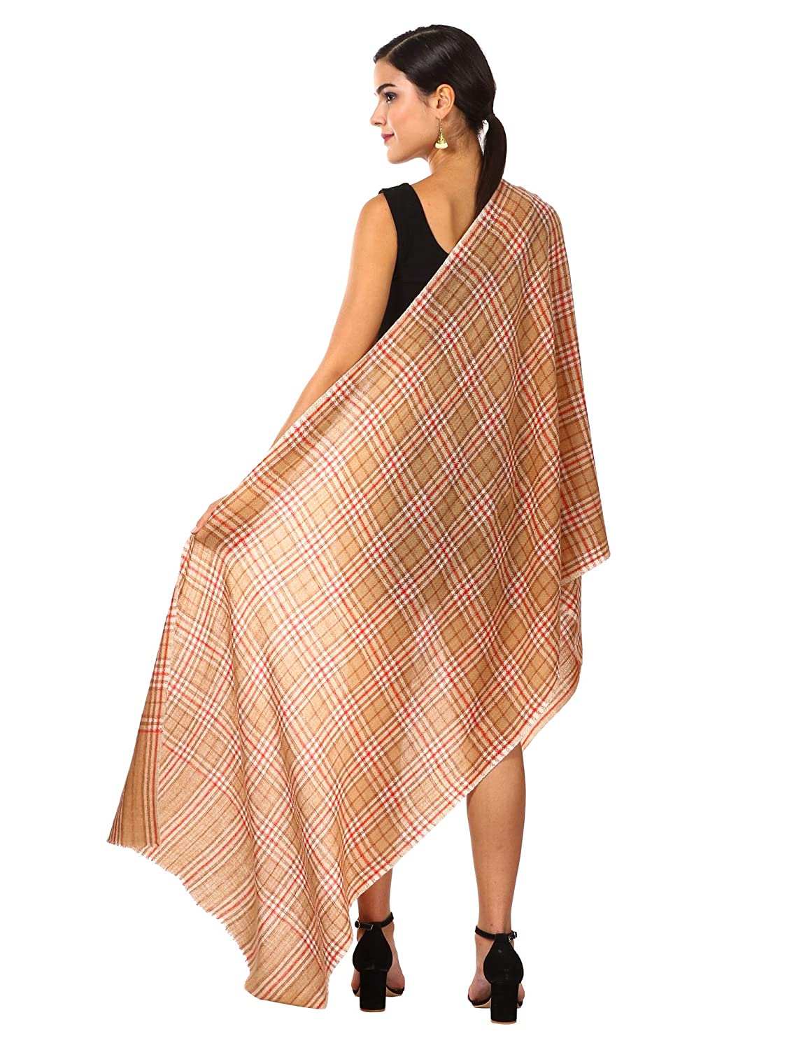 Pashtush Cashmere Woollen Mufflers For Women, Ultra Soft And Warm, Smooth Handfeel, Extra Warm (Mahogany) - Image 4