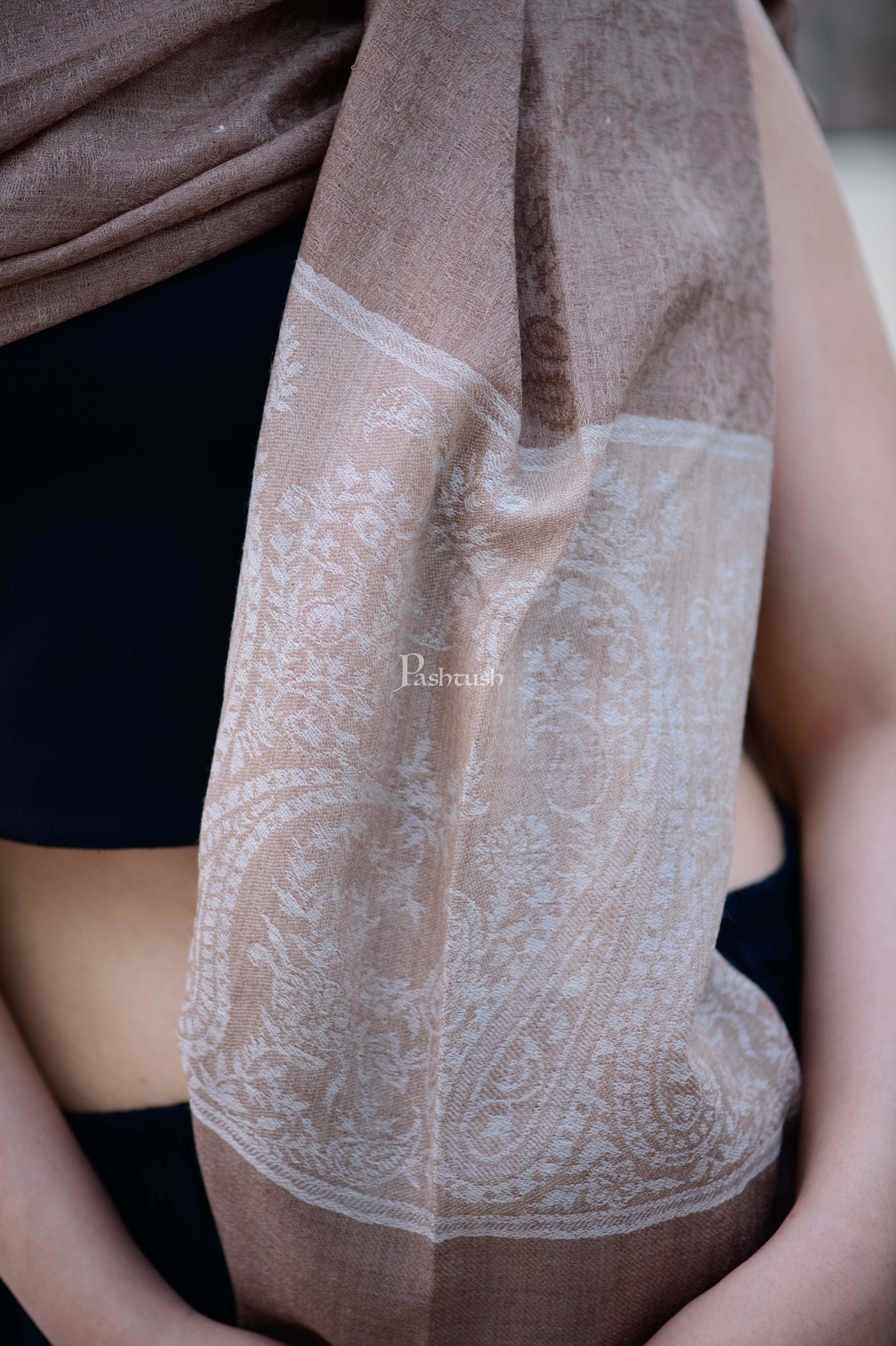 Pashtush Womens Woven Extra Fine Wool, Soft Handfeel Shawl - Image 2