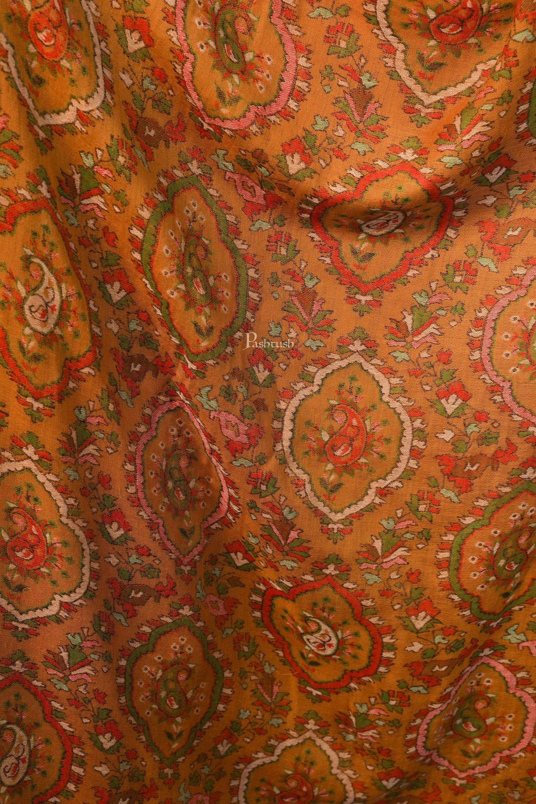 Pashtush His and Her Gift Set of 100% Pure Wool Shawl and Stole, Premium Gift Box Packaging, Beige and Mustard - Image 8