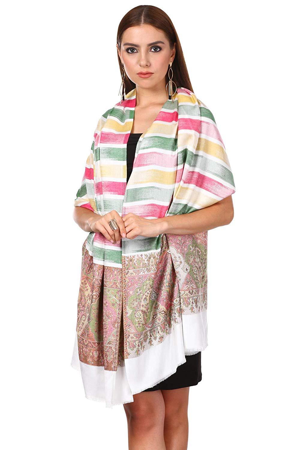 Pashtush His And Her Gift Set Of Bamboo Woven Stoles With Premium Gift Box Packaging, Multi color - Image 7