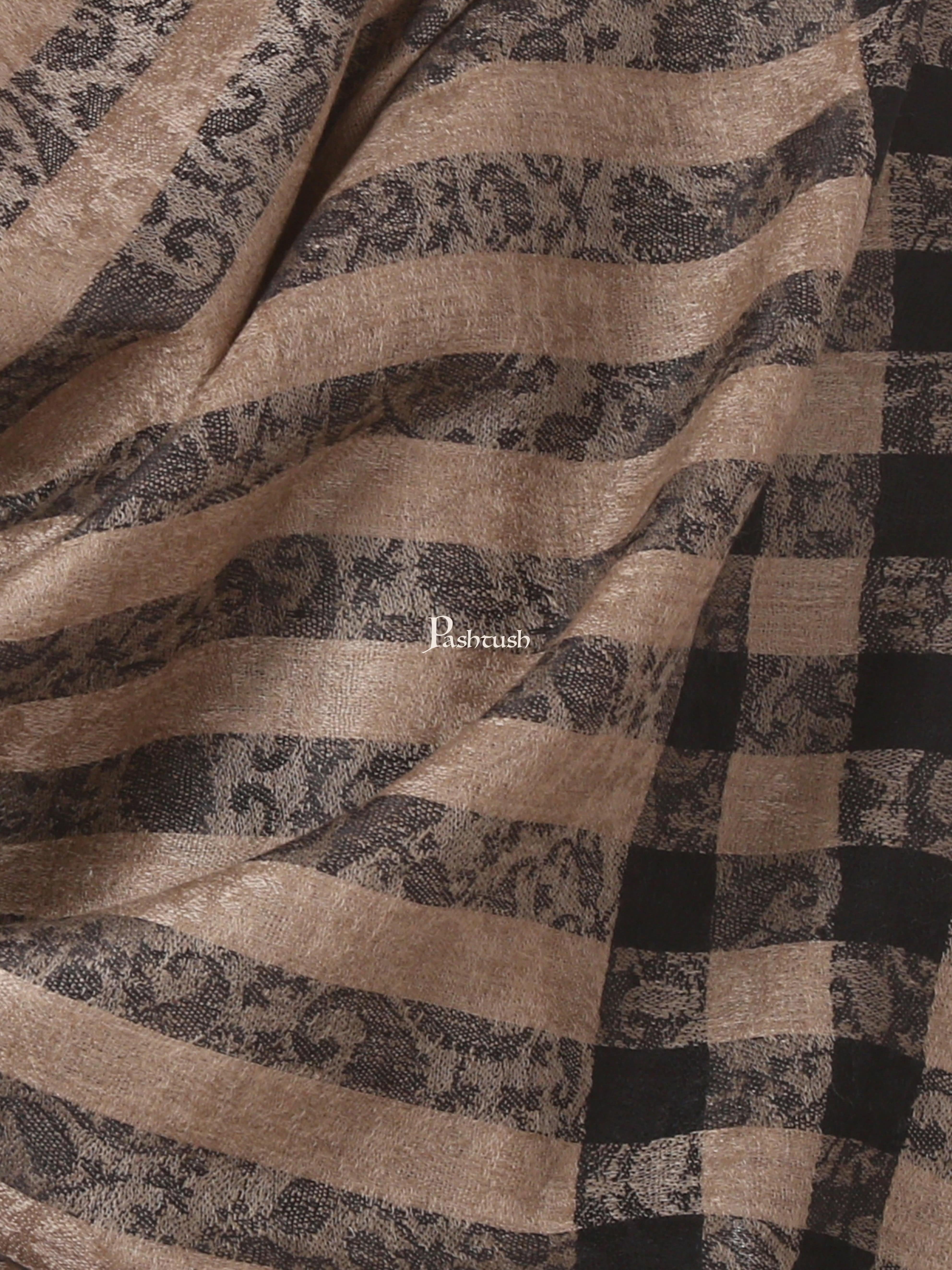 Pashtush His And Her Gift Set Of Check-Stripe Stoles With Premium Gift Box Packaging, Black and Sea Green - Image 9