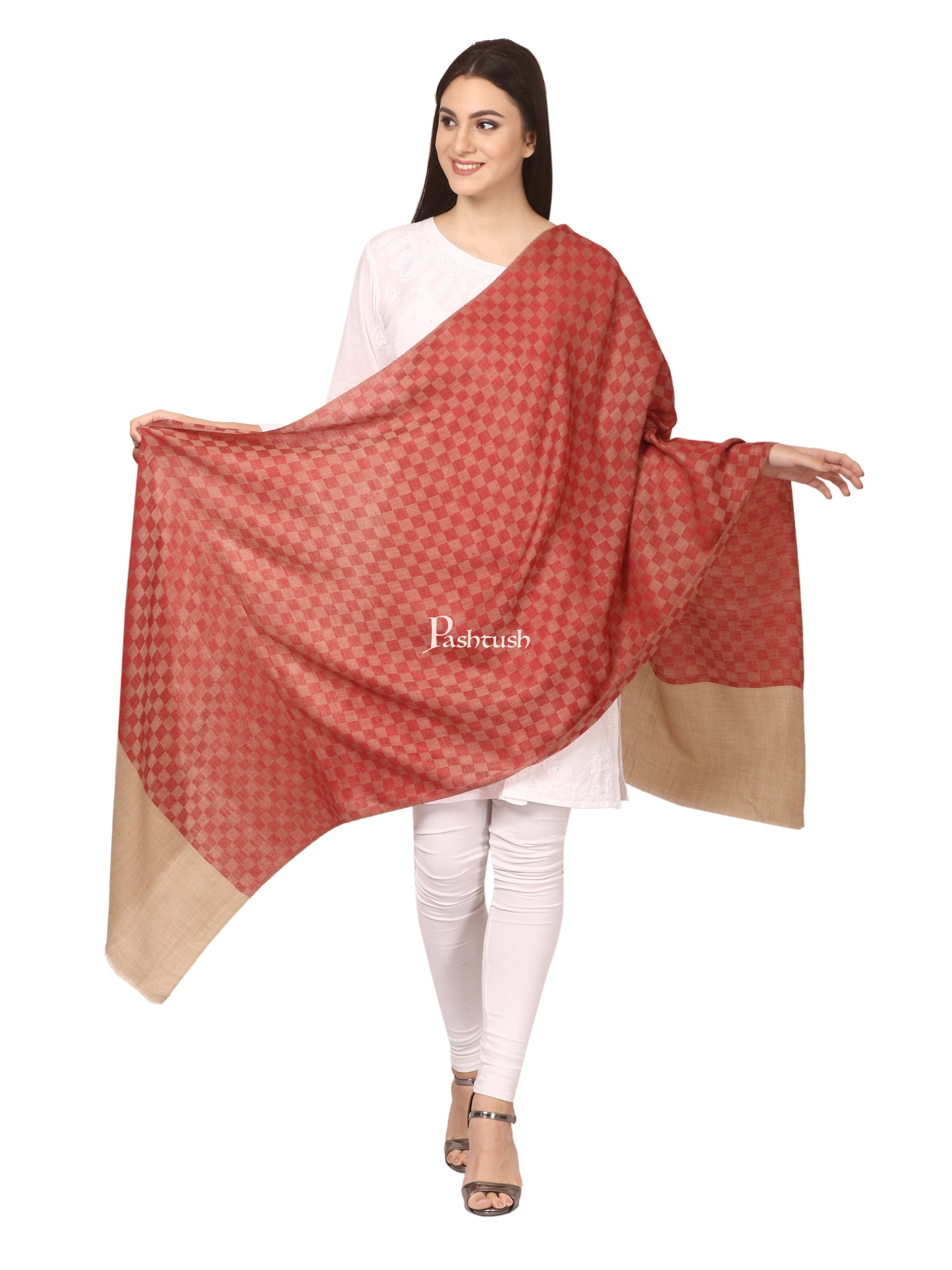Pashtush His And Her Gift Set Of Checkered Stoles With Premium Gift Box Packaging, Black and Maroon - Image 8