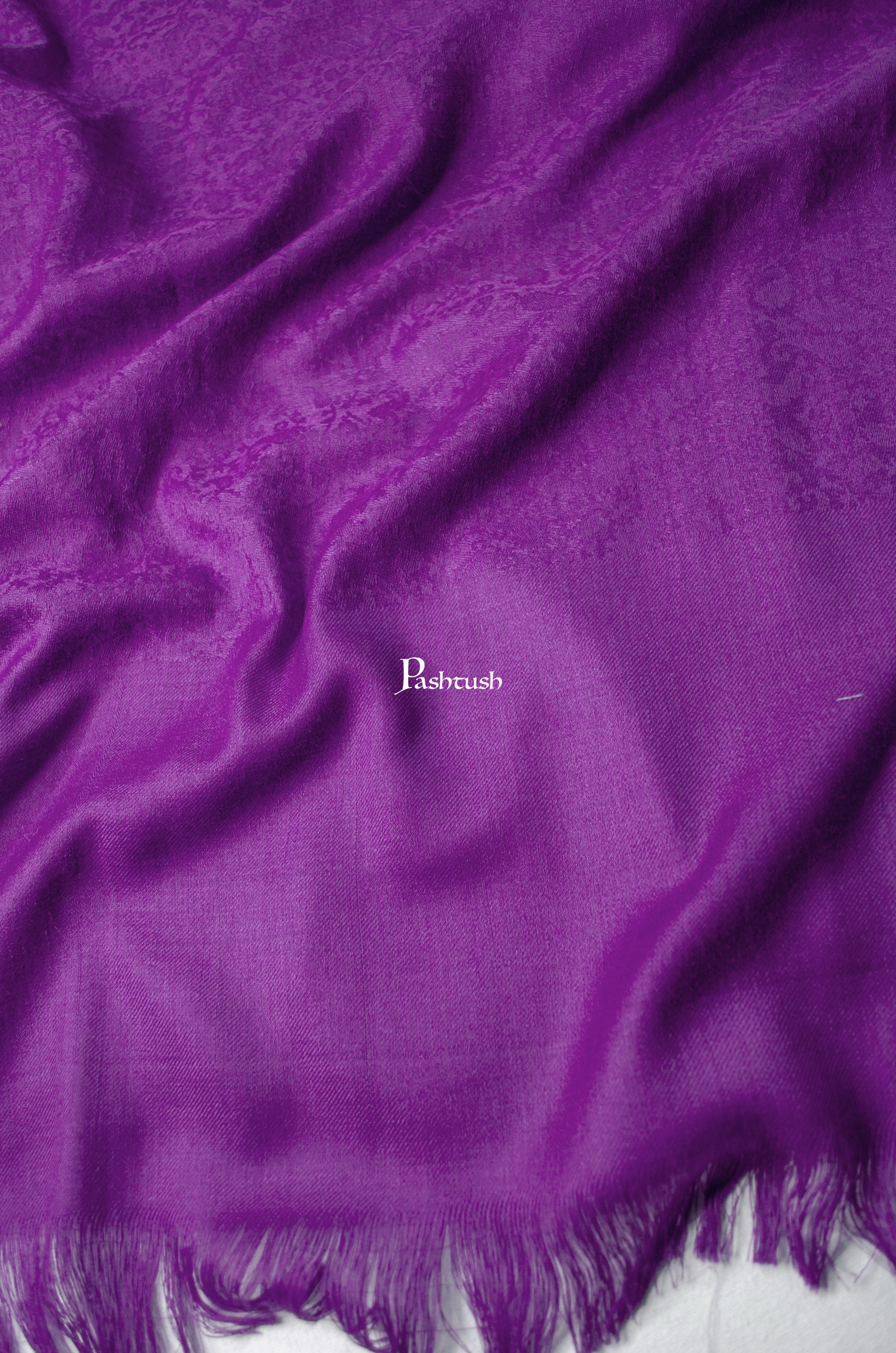 Pashtush His and Her Gift Set of Fine Wool Mens Stole and Womens Shawl With Premium Gift Box Packaging, Purple and Scarlet Red - Image 6