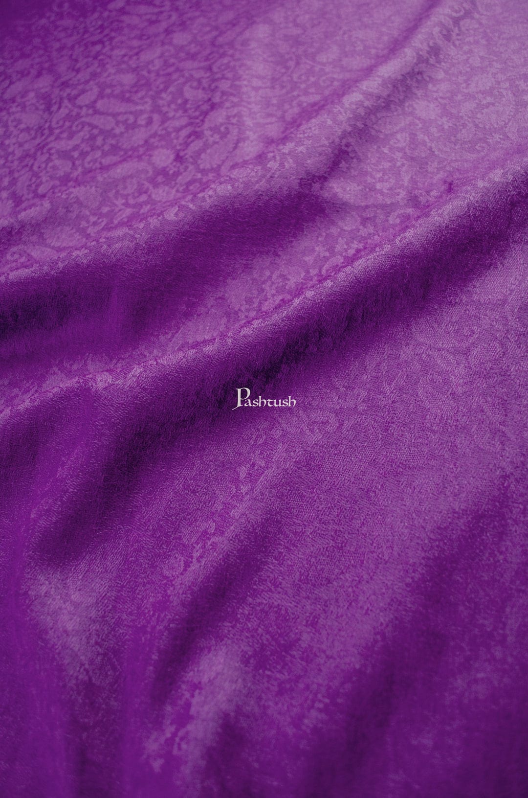 Pashtush His And Her Gift Set Of Fine Wool Self Stole and Bamboo Stole With Premium Gift Box Packaging, Purple and Multicolour - Image 3