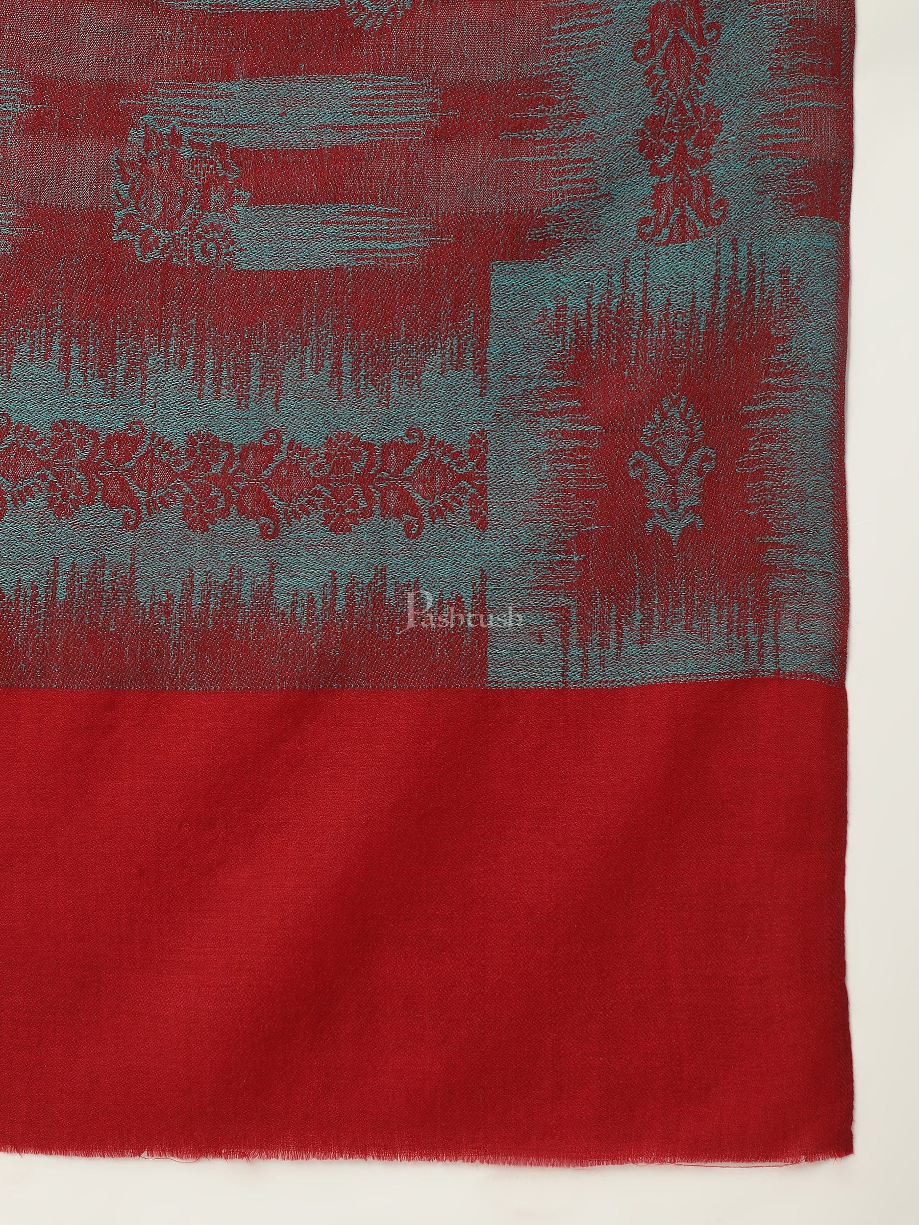 Pashtush His And Her Gift Set Of Ikkat Design Fine Wool Stoles With Premium Gift Box Packaging, Black and Maroon - Image 14