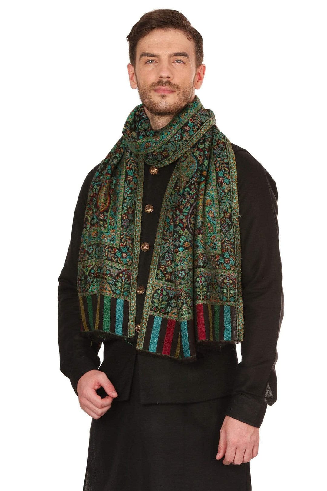 Pashtush His And Her Gift Set of Mens Bamboo Stole and Womens Cashmere Stole, Premium Gift Box Packaging, Multicolour - Image 6