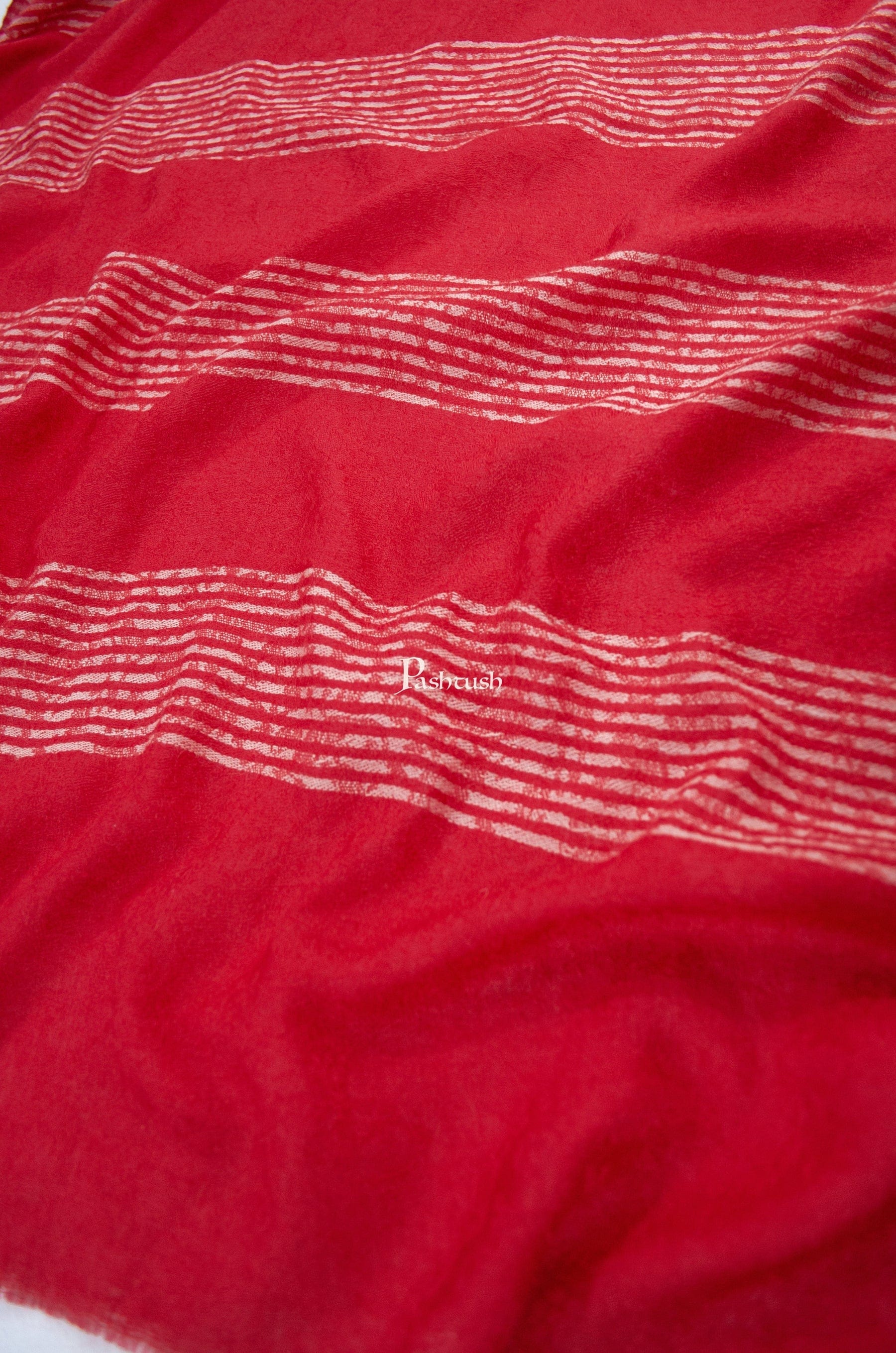 Pashtush His And Her Gift Set Of Reversible Stripe Design Stoles With Premium Gift Box Packaging, Red and Black - Image 3