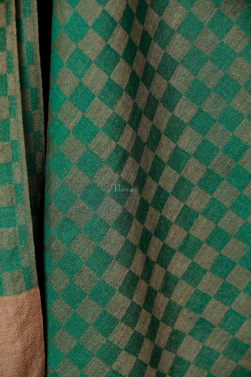 Pashtush His And Her Set Of Checkered Stoles With Premium Gift Box Packaging, Black and Bottle Green - Image 9