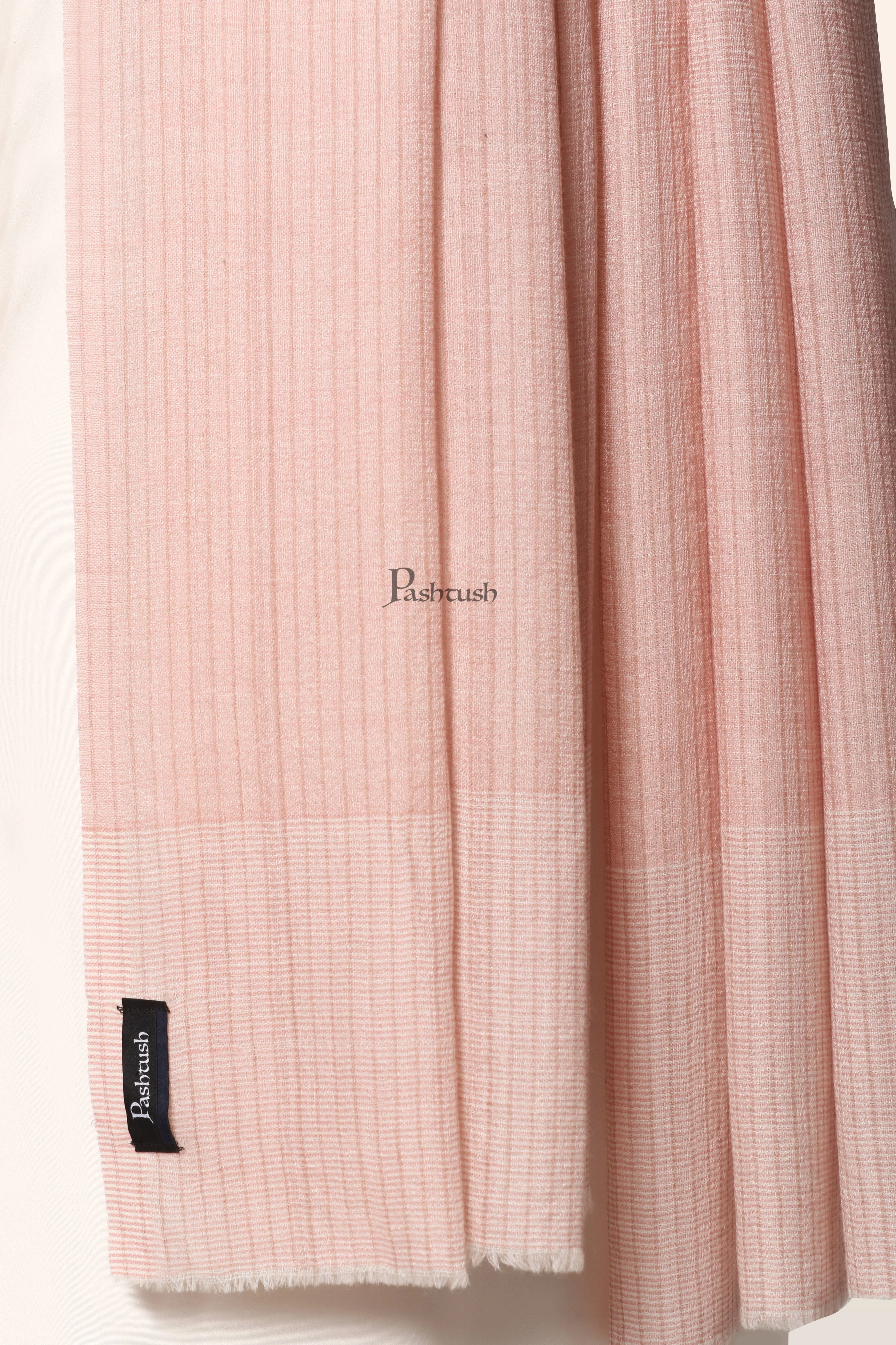 Pashtush His And Her Set Of Fine Wool Stoles , Premium Gift Box Packaging, Beige and Pink - Image 9