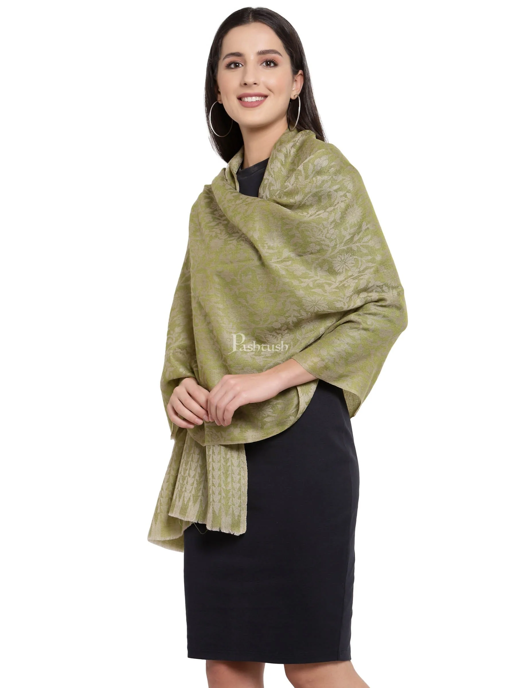 Pashtush His And Her Set Of Fine Wool Stoles, Premium Gift Box Packaging, Purple and Green - Image 12