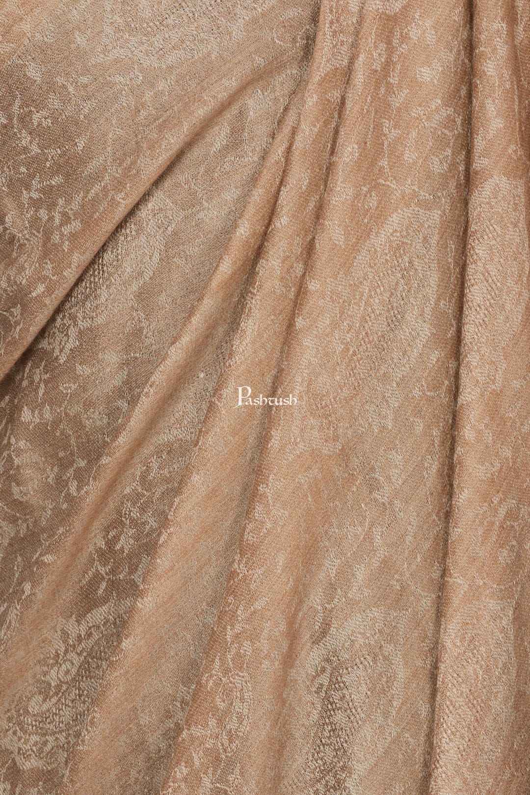 Pashtush His And Her Set Of Mens Fine Wool Shawl and Womens Twilight Shawl, Premium Gift Box Packaging, Beige - Image 4