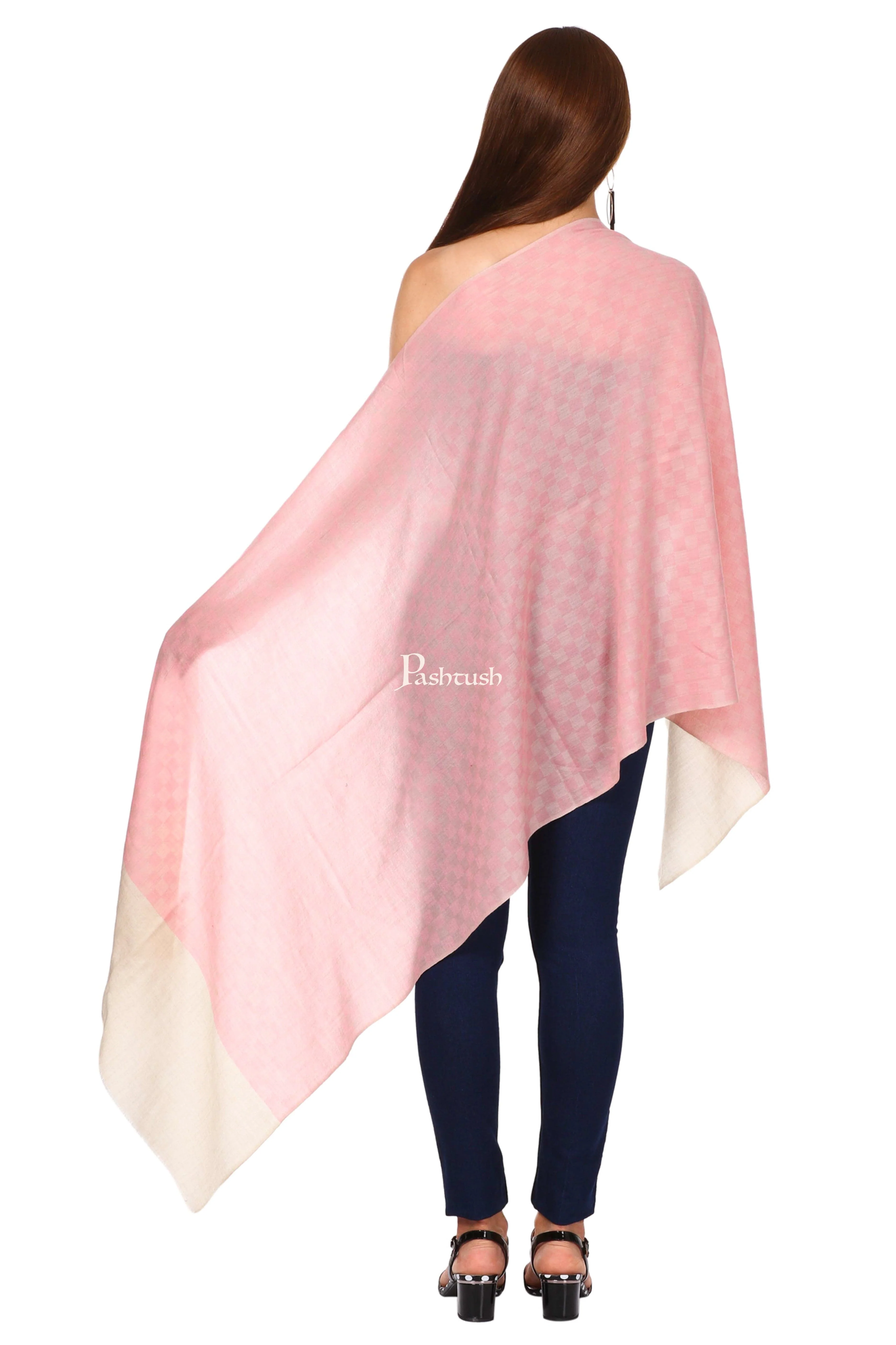 Pashtush His and Her Set of Stoles with Premium Gift Box Packaging, Beige and Powder Pink - Image 11