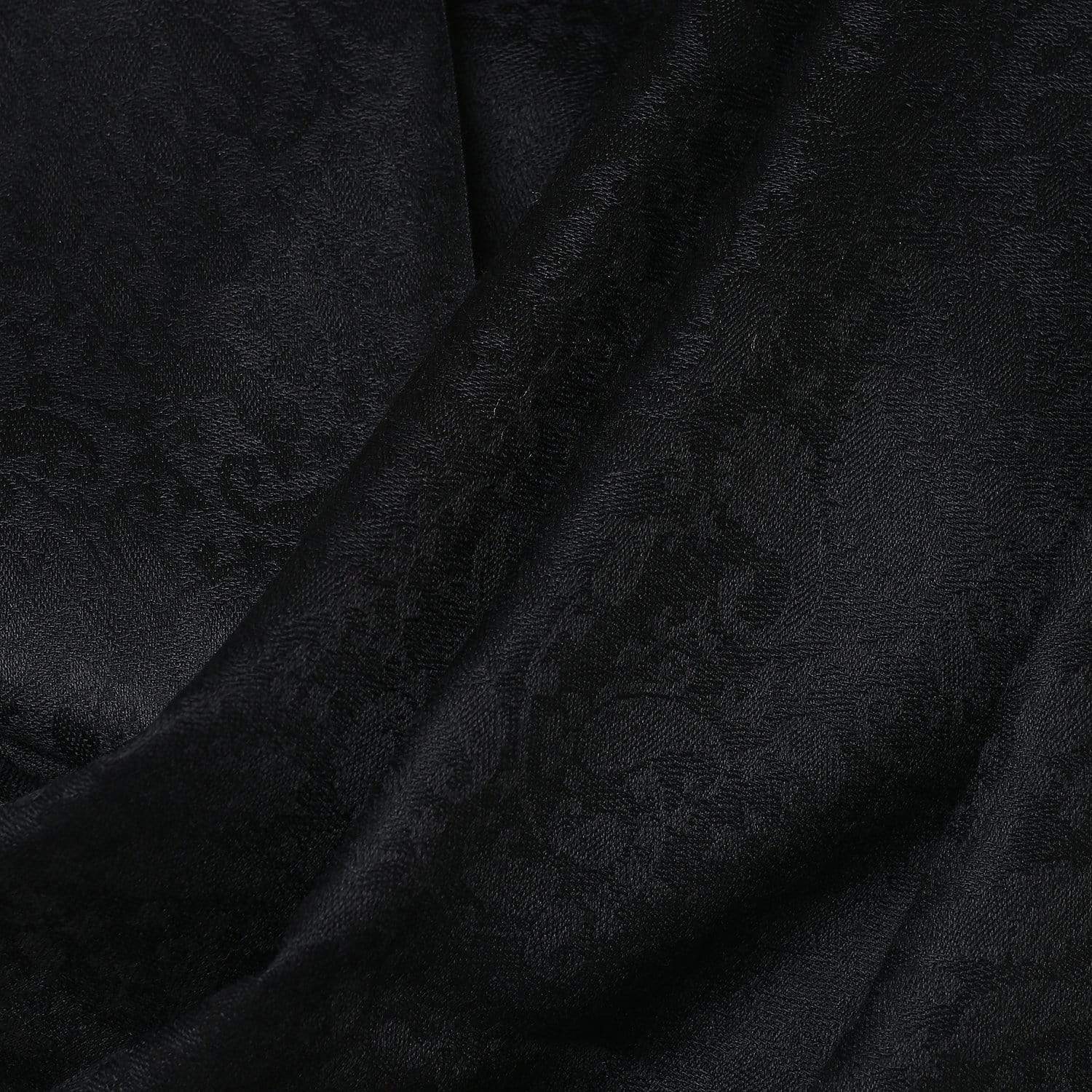 Pashtush Womens Fine Wool Aztec Weave Shawl, Soft And Warm, Black - Image 2