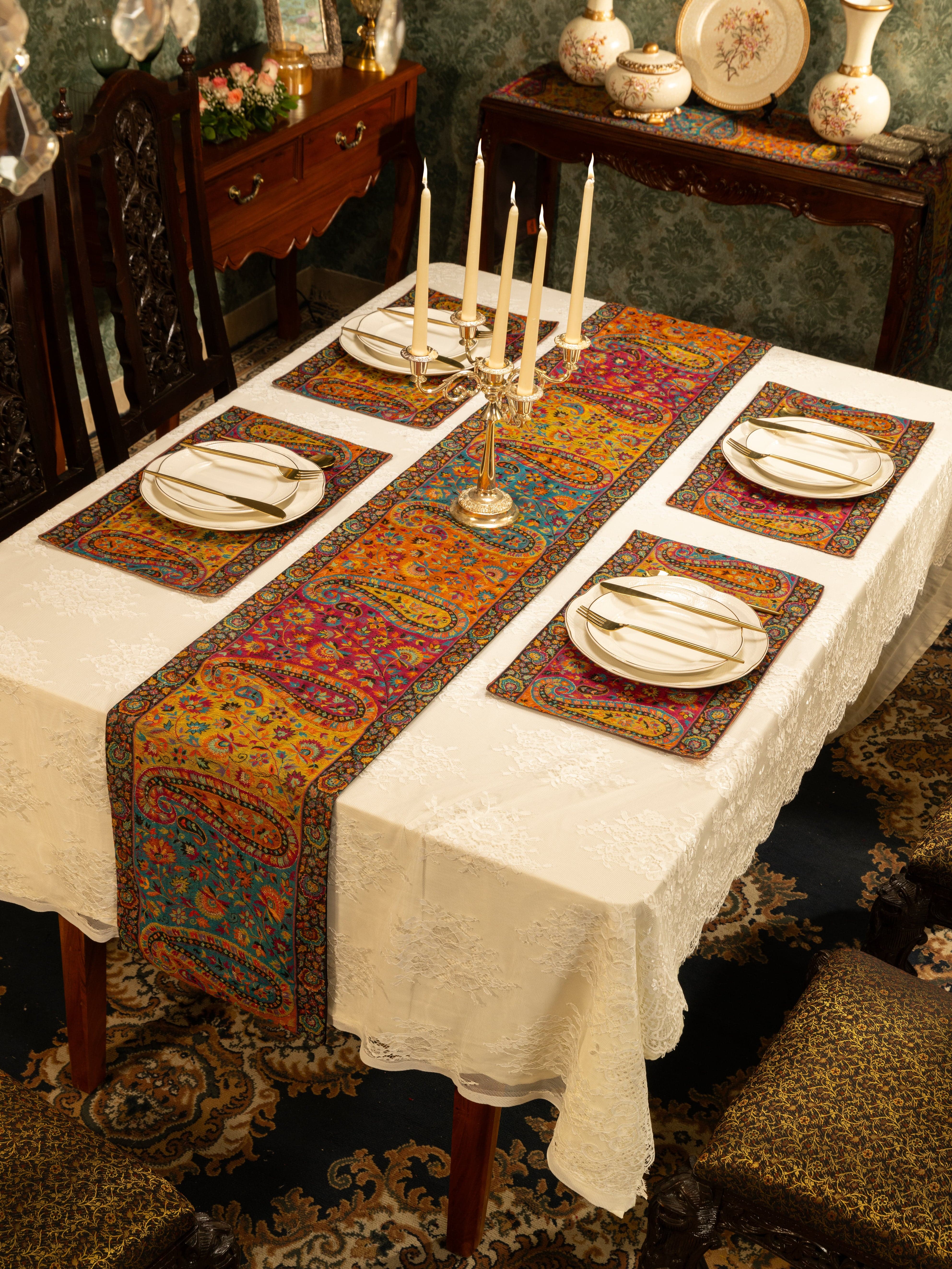 Pashtush Luxury Table Mats, Twilight Collection, Multicolour (Mats Only) - Image 2