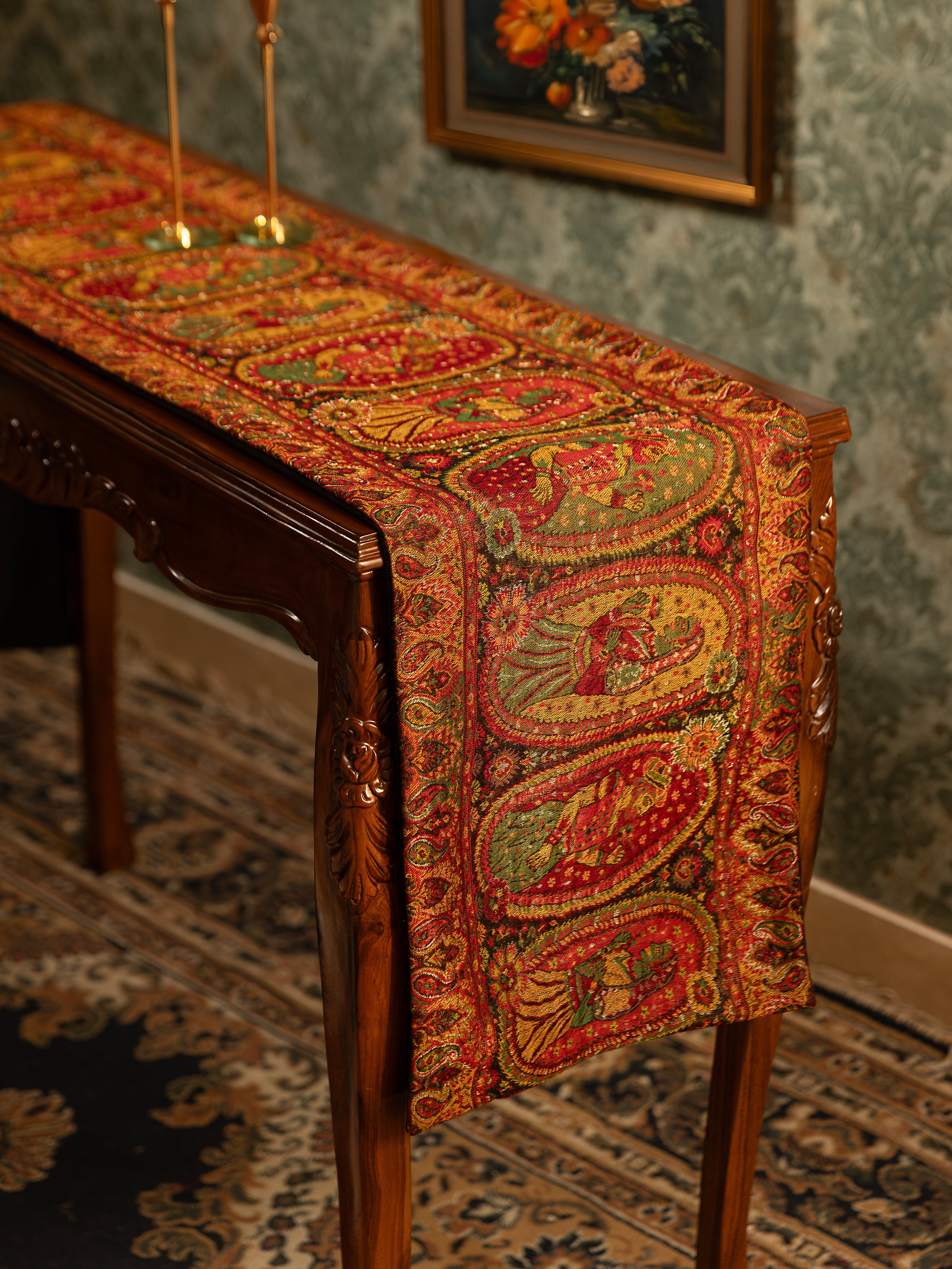Pashtush Luxury Table Runner with Mats Set, Twilight Collection, Multicolour - Image 2