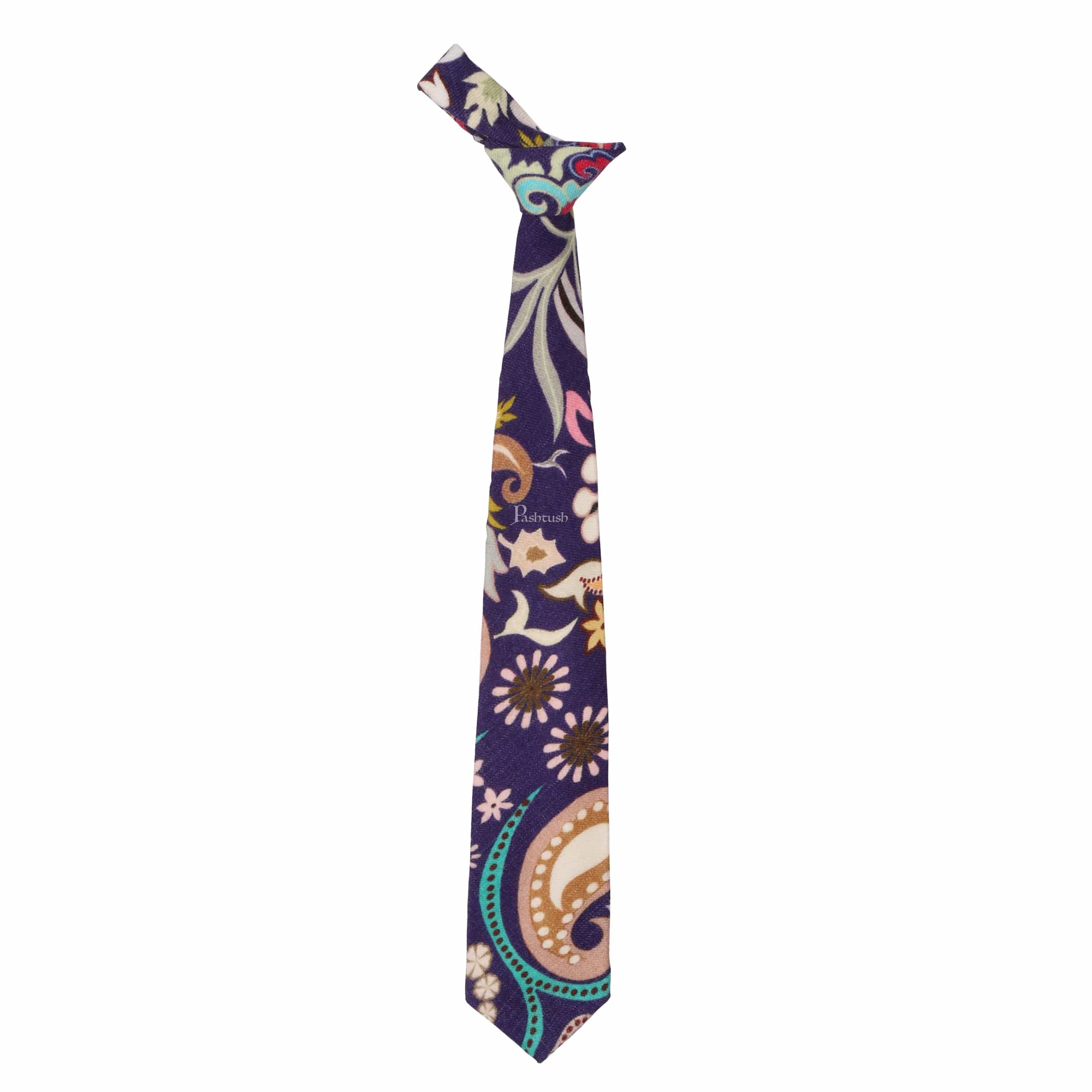 Pashtush mens 100% Pure Wool with Woolmark Certificate tie, Printed design, Multicolour - Image 3