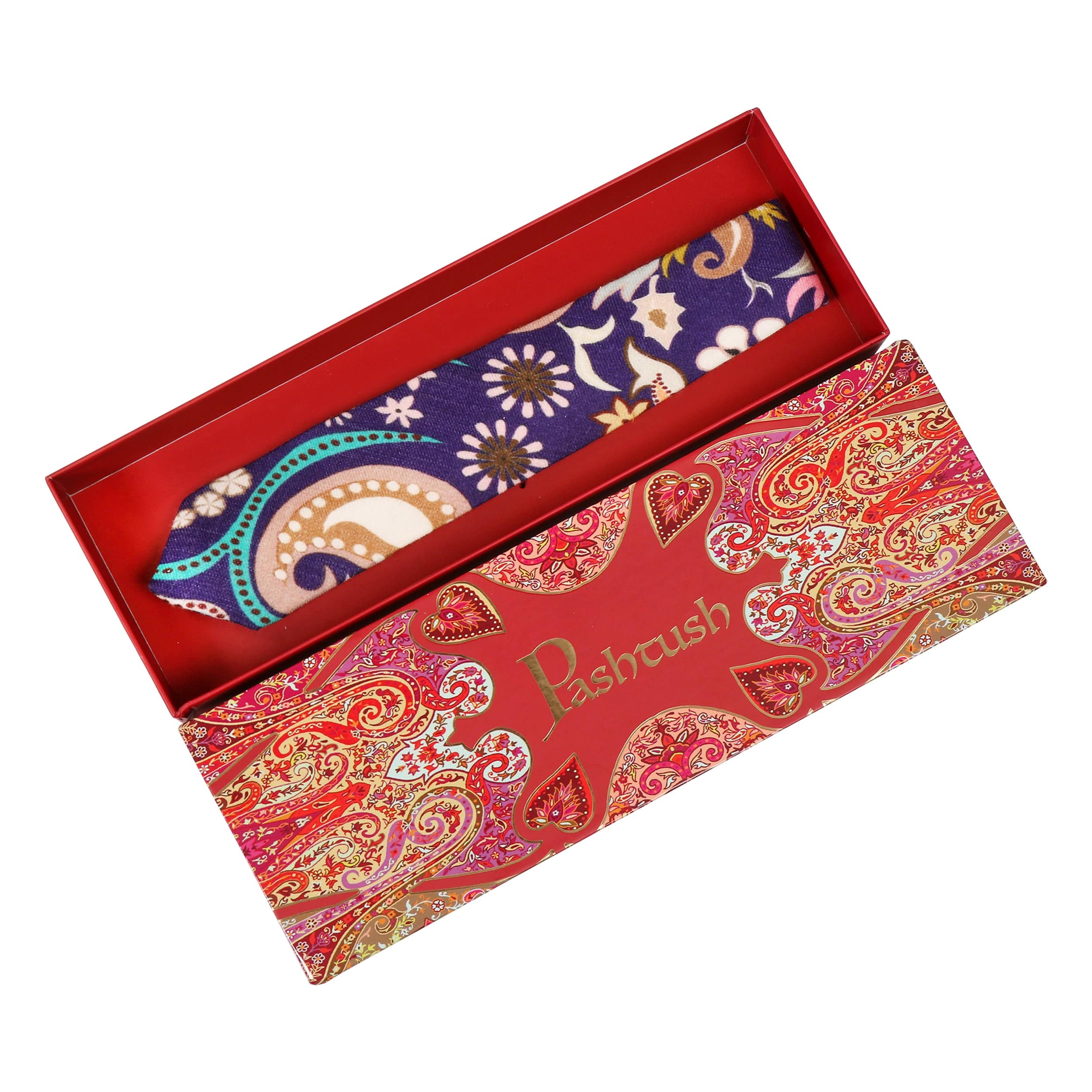 Pashtush mens 100% Pure Wool with Woolmark Certificate tie, Printed design, Multicolour - Image 4
