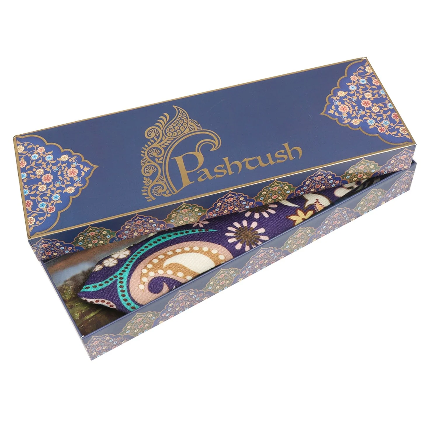 Pashtush mens 100% Pure Wool with Woolmark Certificate tie, Printed design, Multicolour - Image 7
