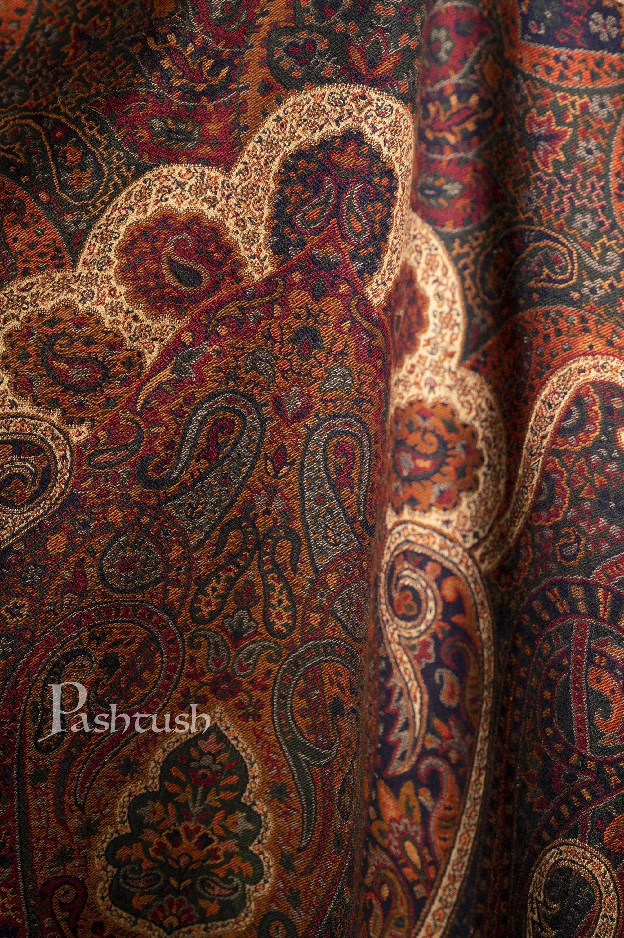 Pashtush Mens Antique Look Heritage Design, Jamawar Stole - Image 4