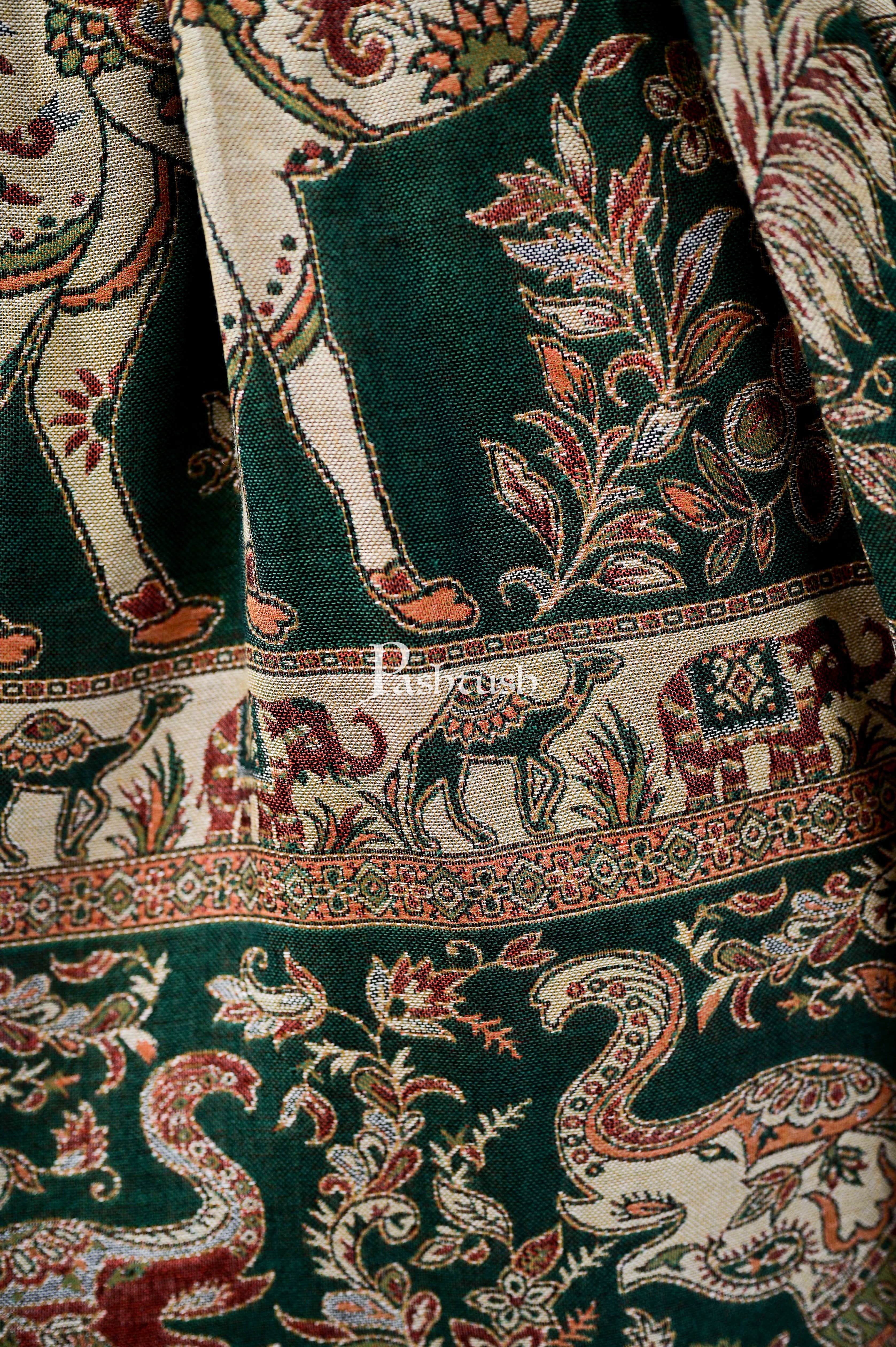 Pashtush Mens Bamboo Reversible Muffler Tribal Elephants - Image 2
