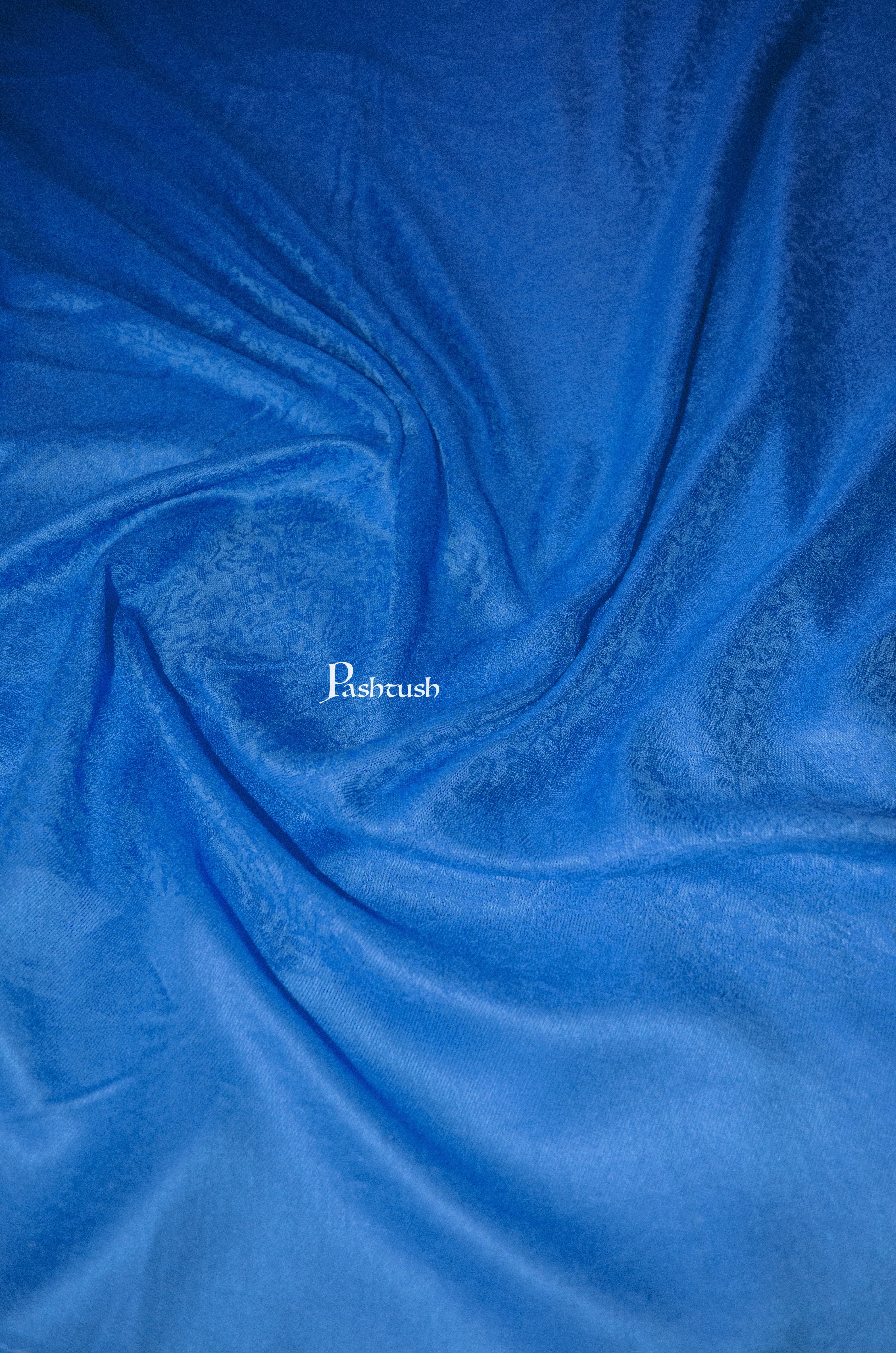 Pashtush Mens Bamboo Stole, Navy Blue - Image 6