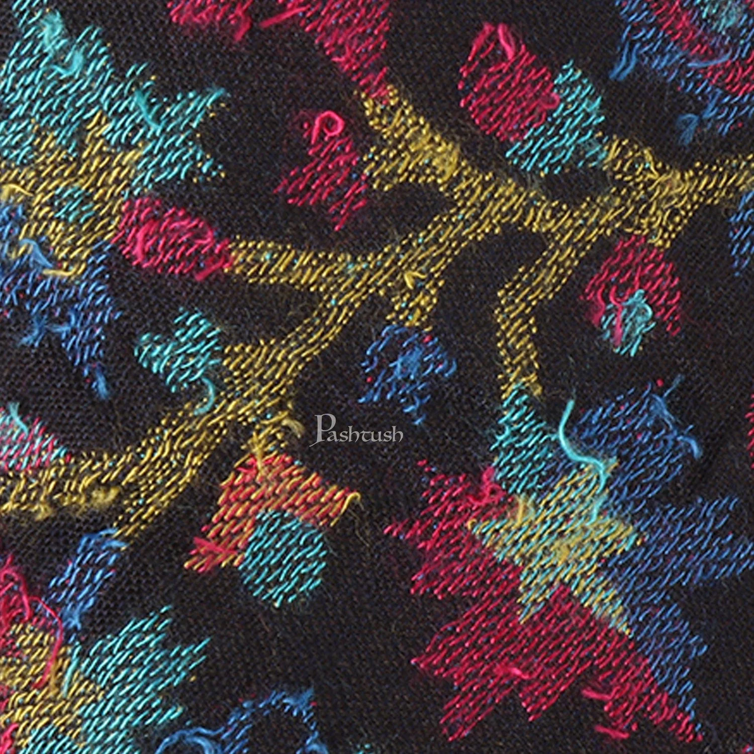 Pashtush mens Bamboo tie, Jacquard Woven design, Multicolour - Image 4