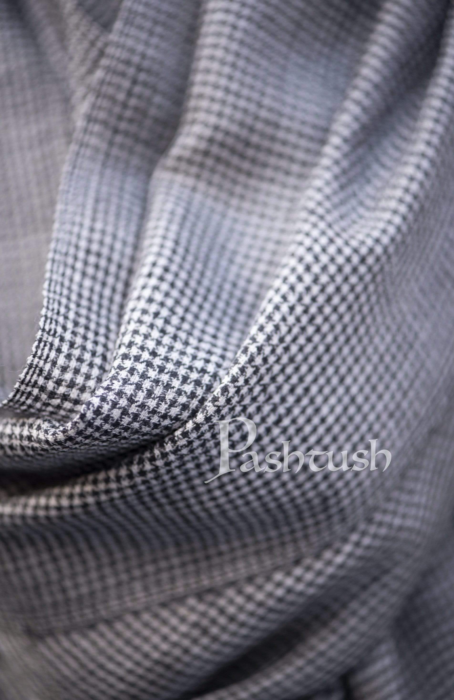 Pashtush Mens Cashmere - Wool, Reversible Muffler, Dapper Grey - Image 3