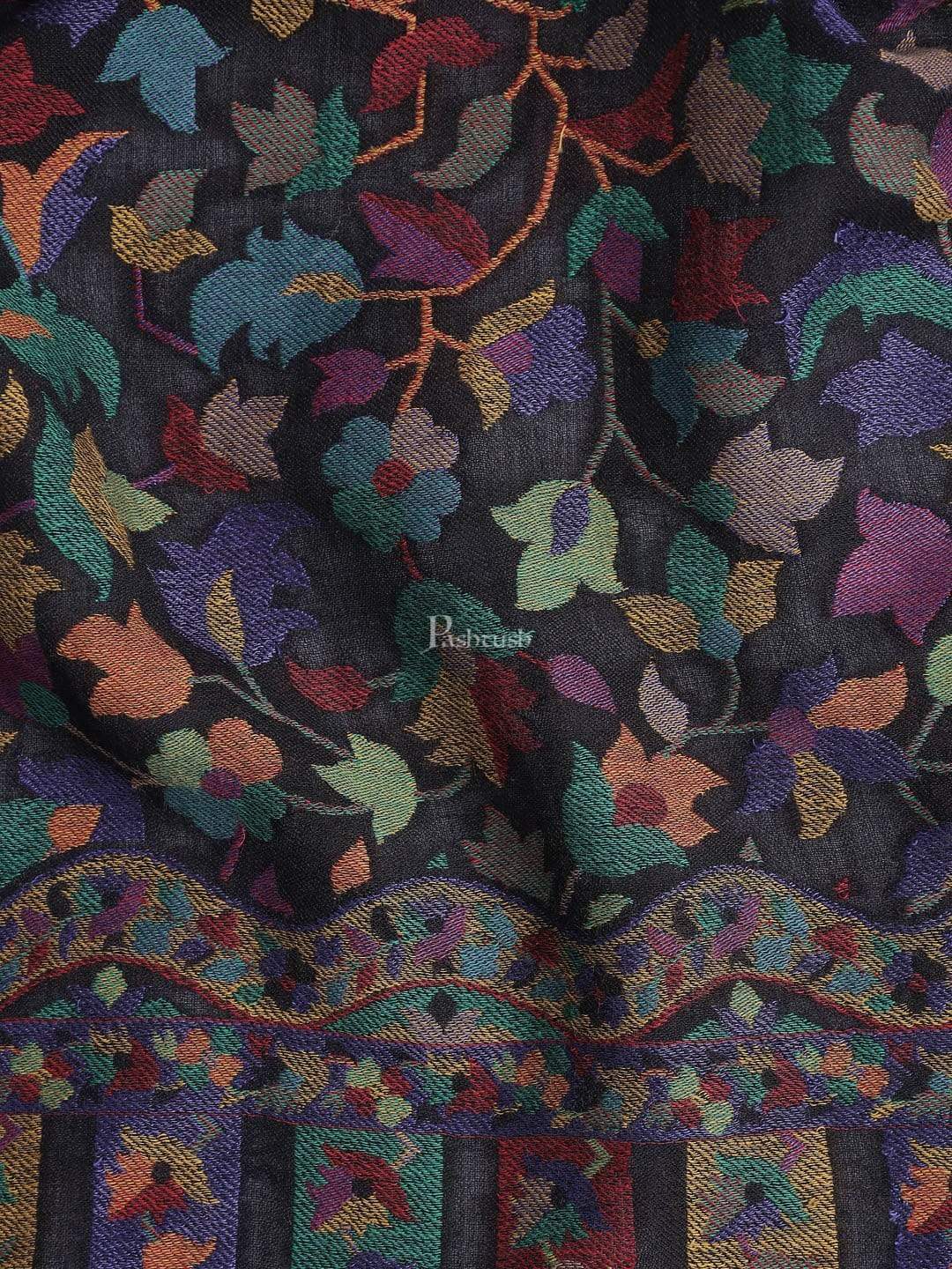 Pashtush Mens Extra Fine Soft Ethnic Weave Stole, Fine Wool - Image 4