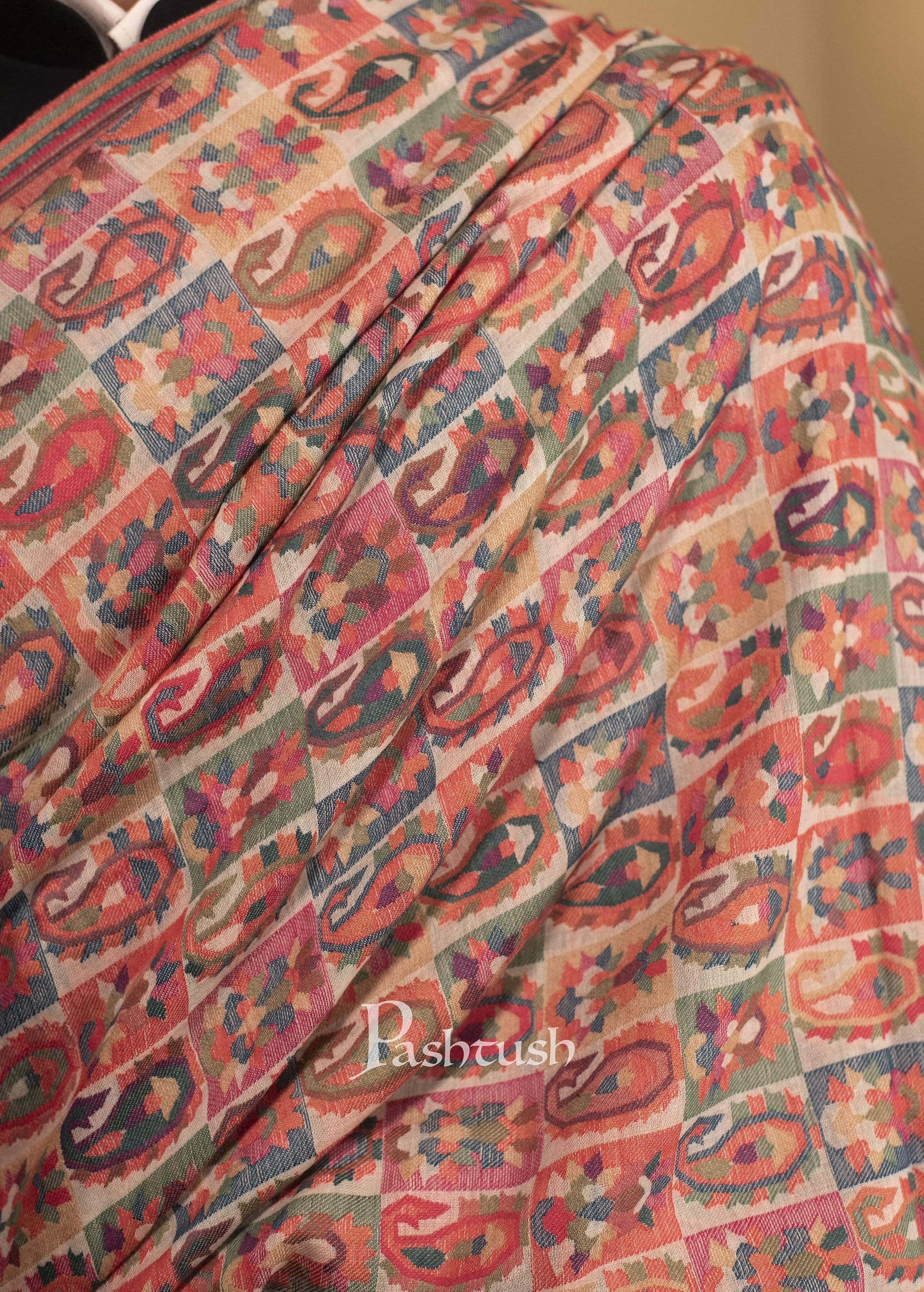 Pashtush Mens Extra Fine Wool Shawl Full Size - Image 4