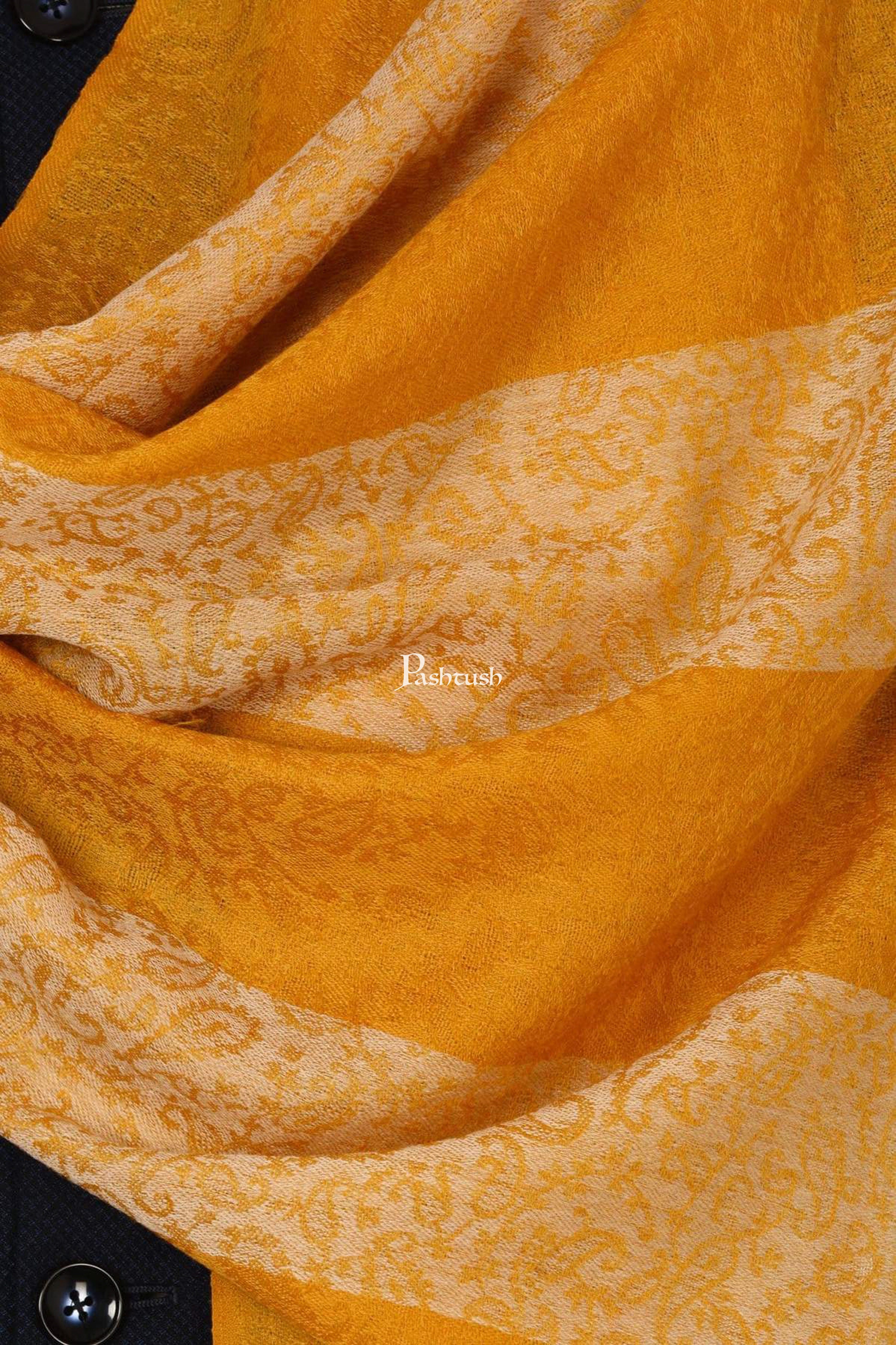 Pashtush Mens Fine Wool Reversible Muffler, Soft And Warm - Tuscan Sun - Image 2