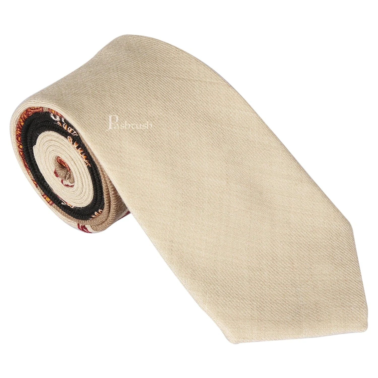 Pashtush mens Fine Wool tie, Embroidered design, Multicolour - Image 5