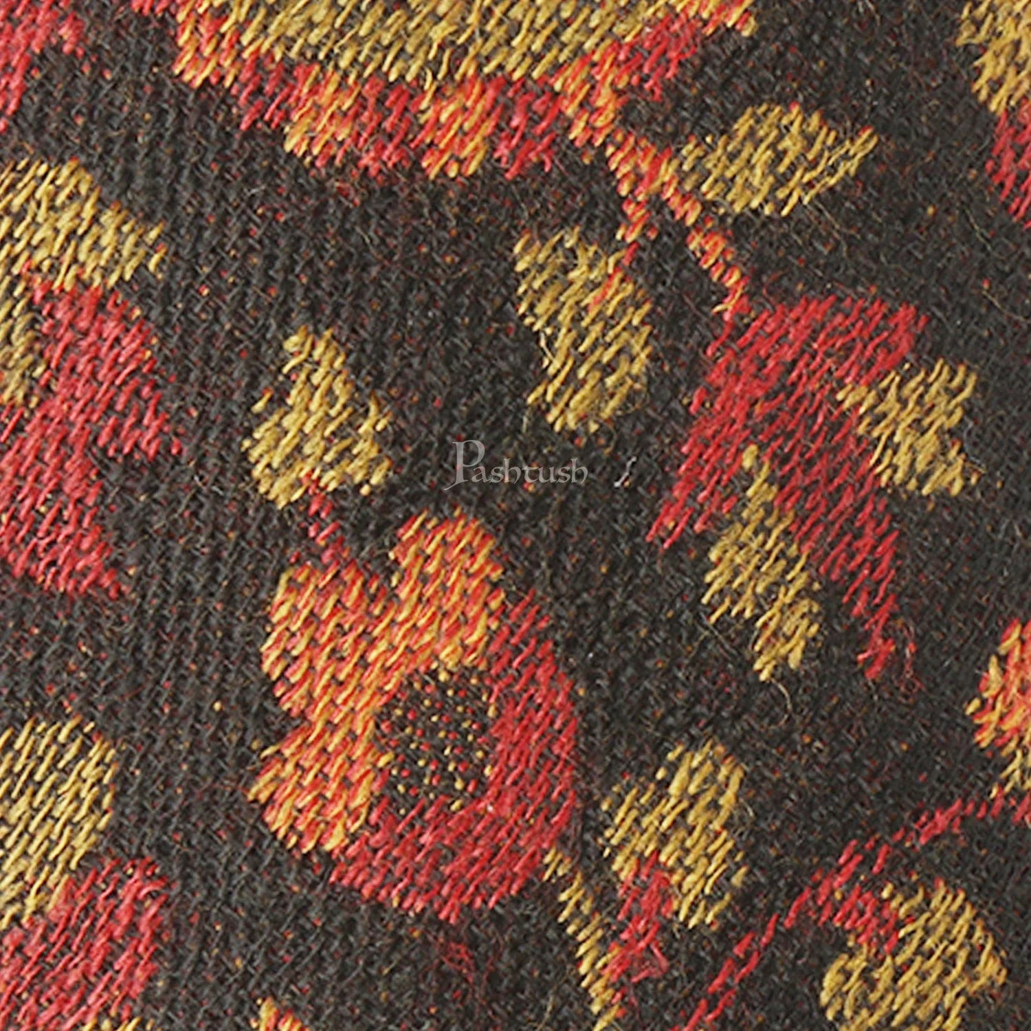 Pashtush mens Fine Wool tie, Jacquard Woven design, Multicolour - Image 2