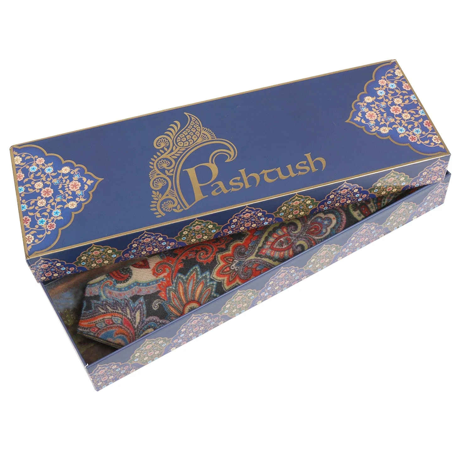 Pashtush mens Fine Wool tie, Printed design, Multicolour - Image 5