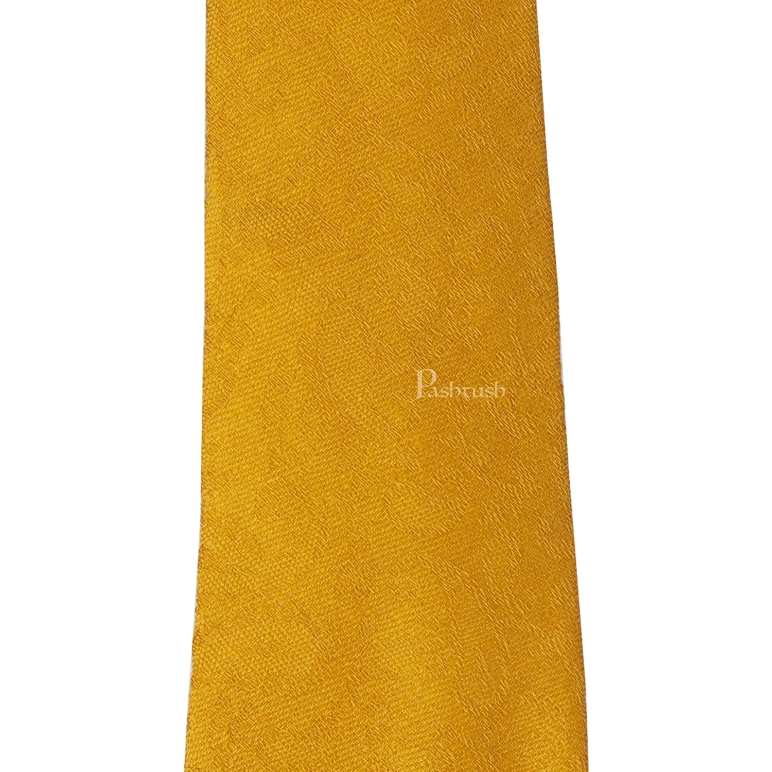 Pashtush mens Fine Wool tie, Woven design, Mustard - Image 2