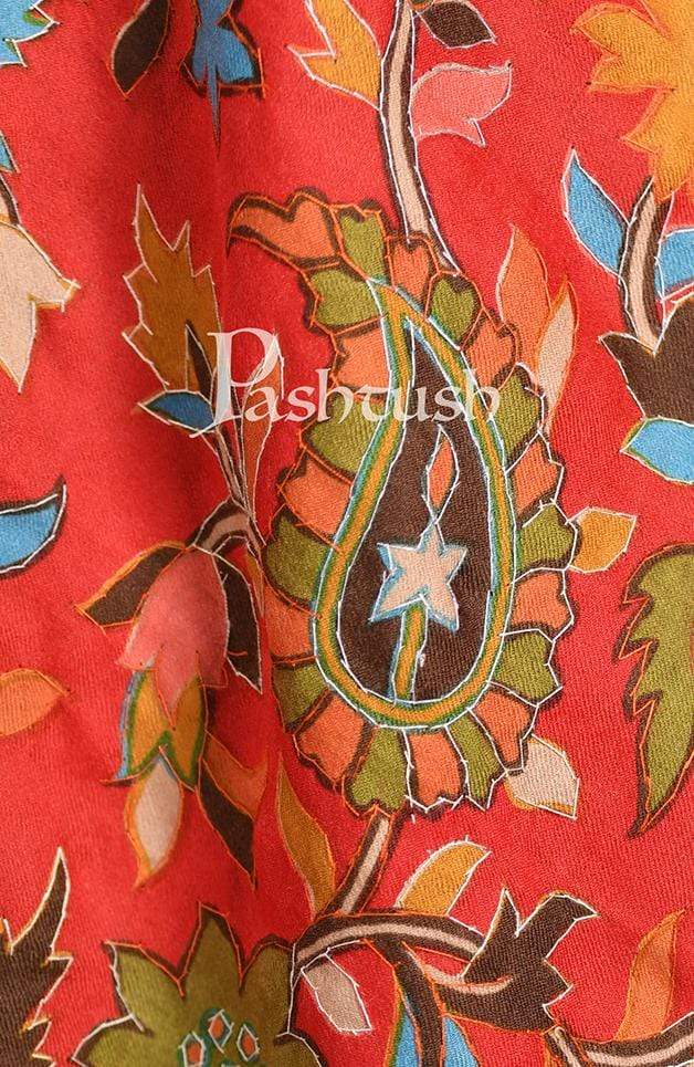 Pashtush Mens Hand Embroidery Kalamkari Stole - Image 5