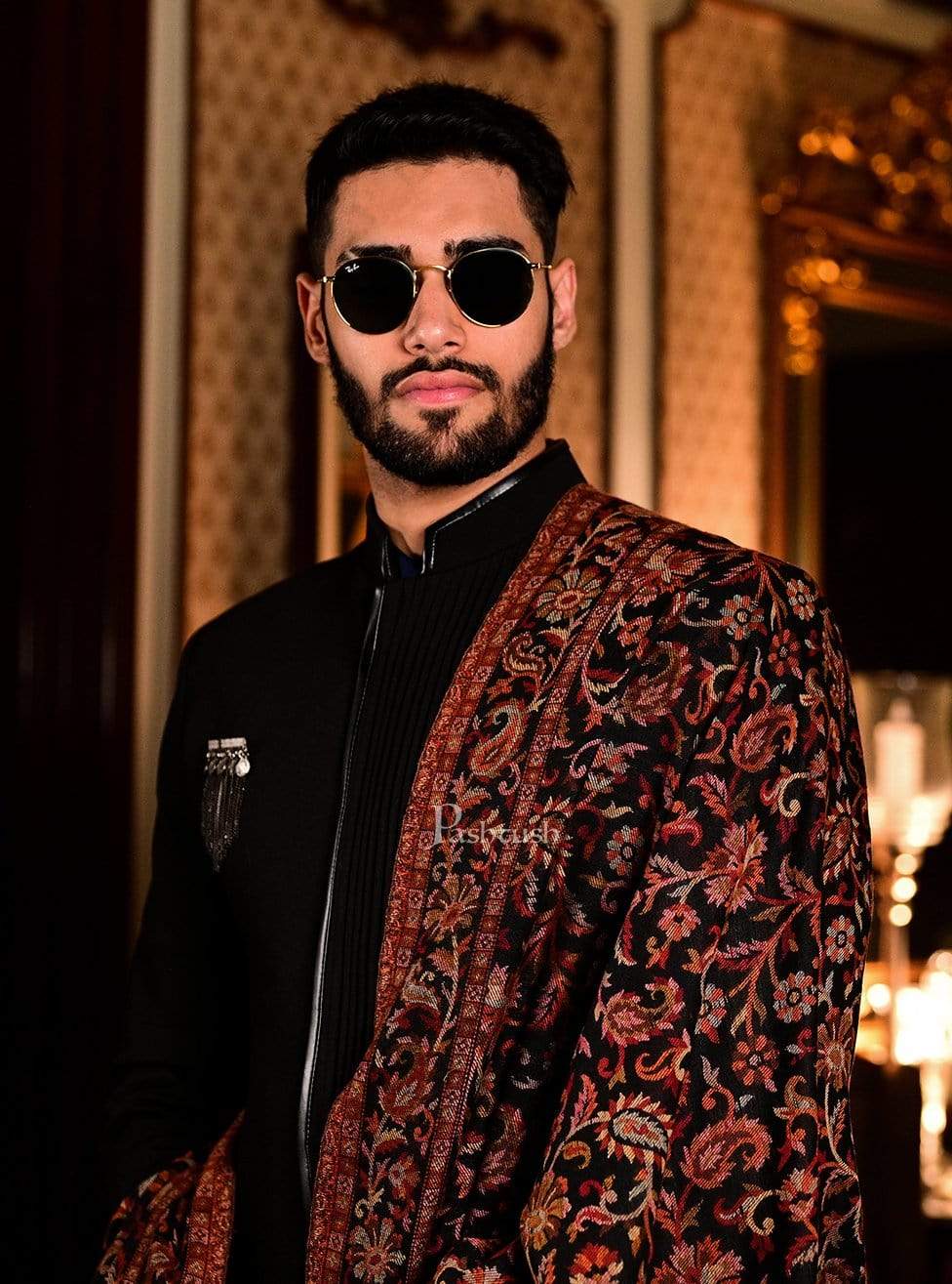 Pashtush Mens Ethnic Shawl, Mens Lohi, Full Size, Fine - Image 3