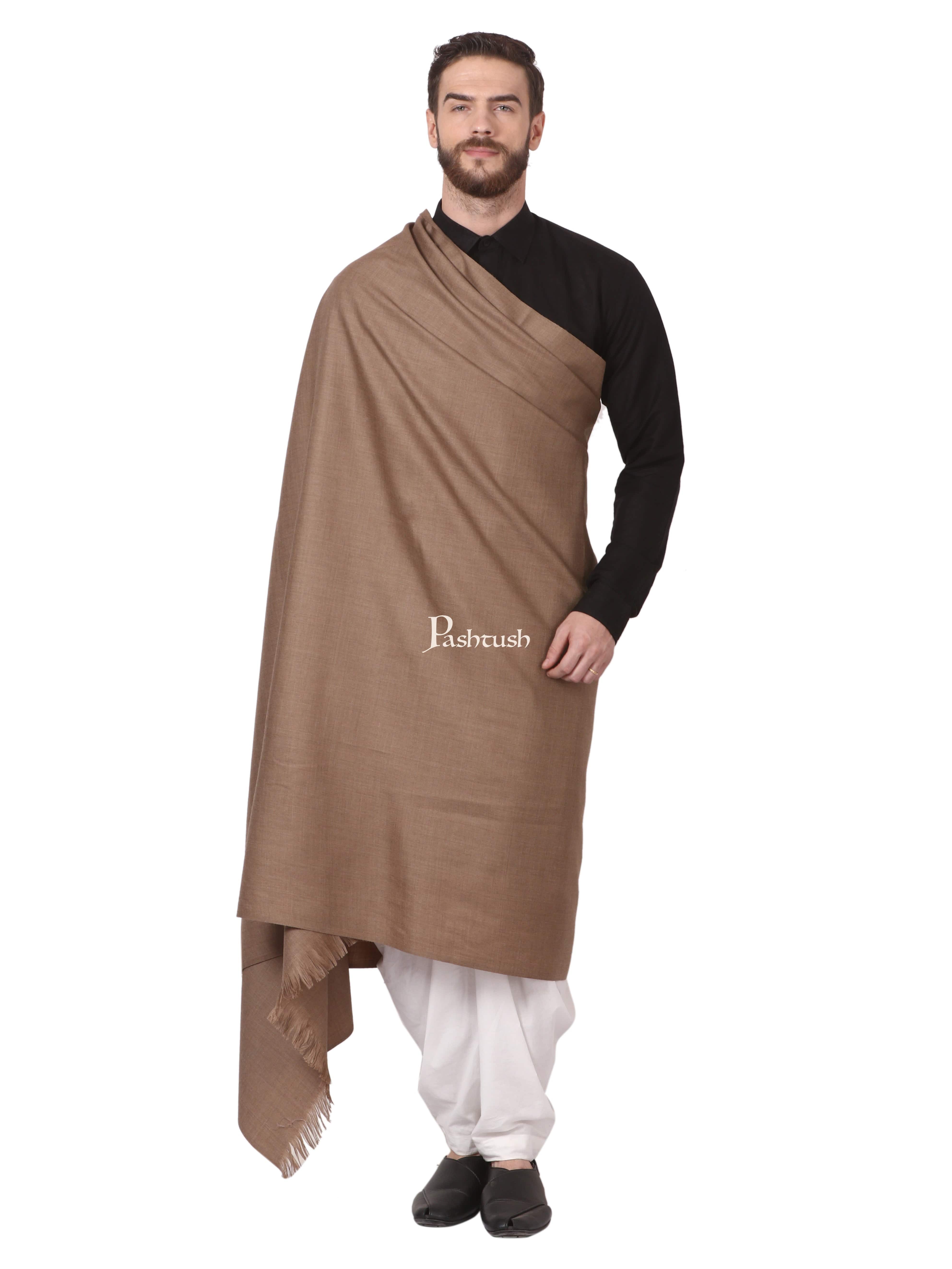 Pashtush Mens Lohi, Extra Warm 100% Pure Wool With Woolmark Certificate, Thick Weave - Image 3