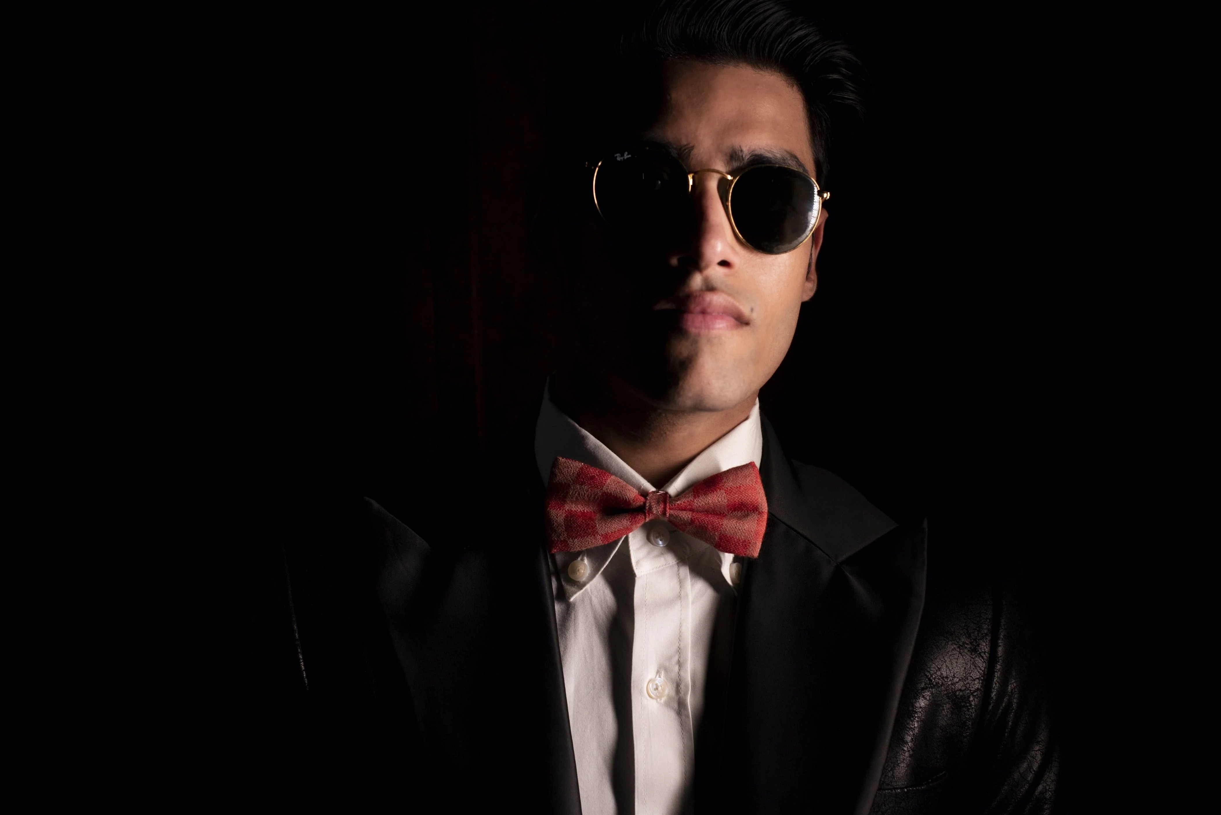 Pashtush Mens Luxury Pre-Tied Bow Tie, Checkered Red - Image 2