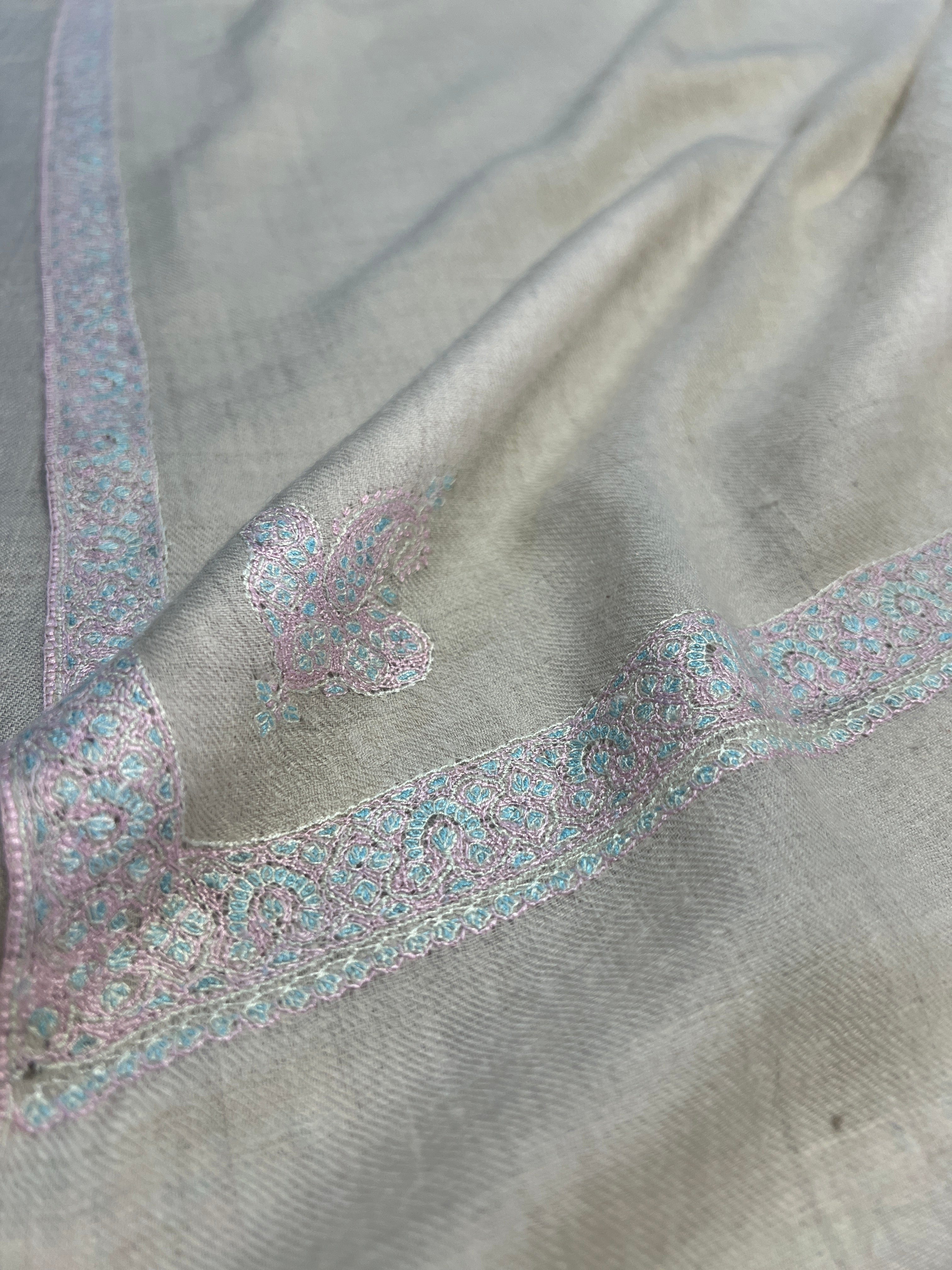 Pashtush Mens Pashmina, Hand Woven, Hand Embroidered Dusala, Full Size - Image 3