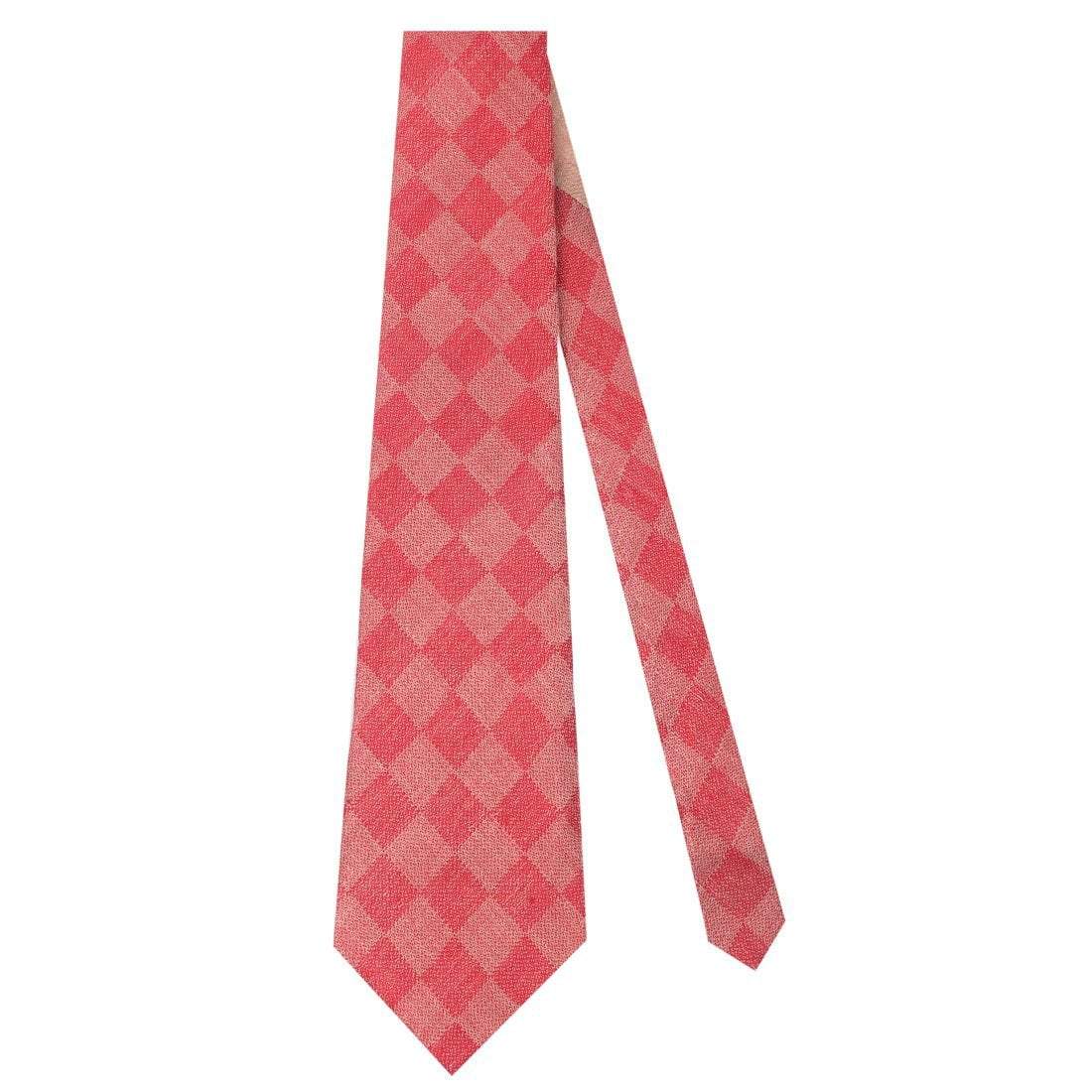 Pashtush Mens Necktie, Checkered Design, Free Size, Cupertino Red