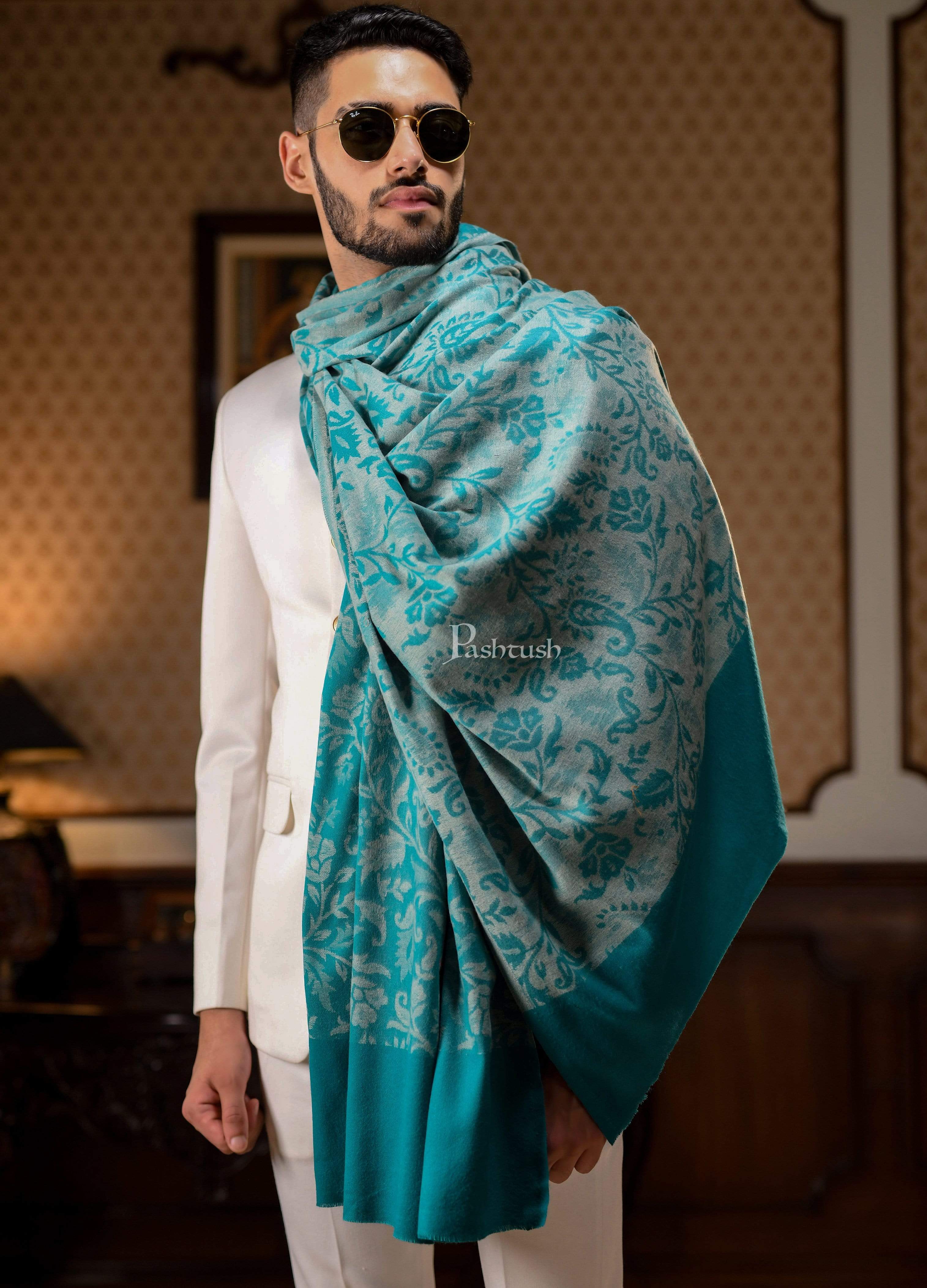 Pashtush Mens Soft fine wool Stole, Thick And Warm - Image 3
