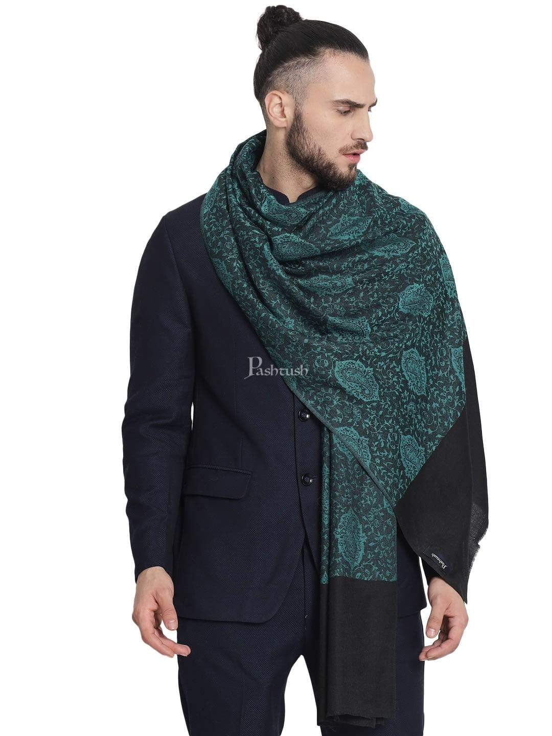 Pashtush Men'S Soft Wool, Reversible Stole Scarf