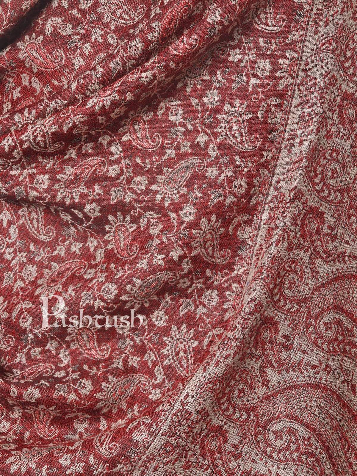 Pashtush Mens Fine Wool Ethnic Stole, With Paisley Weave - Image 2