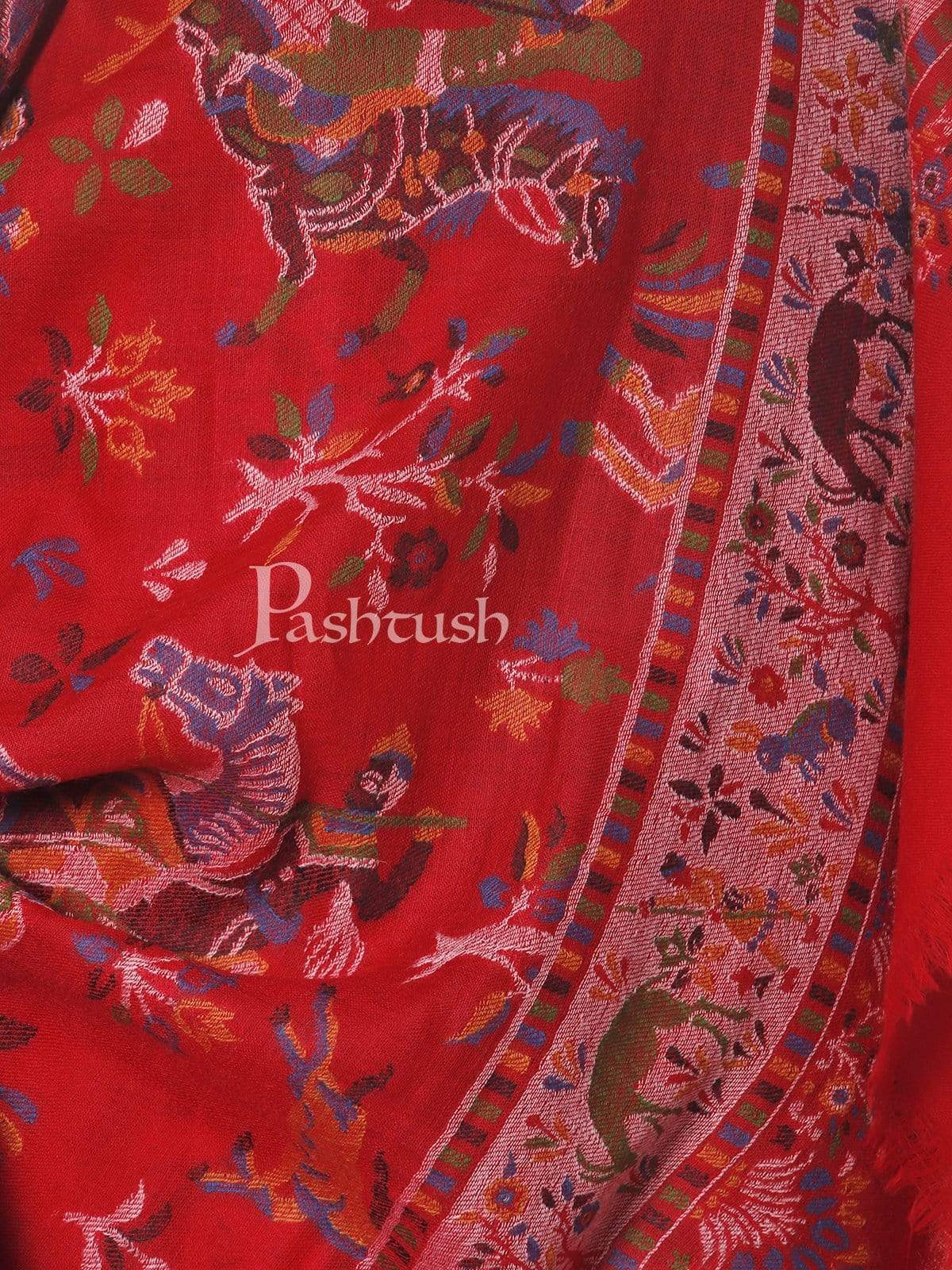 Pashtush Mens Shikaardar Stole, Pure Wool, With Woolmark Certificate - Image 5