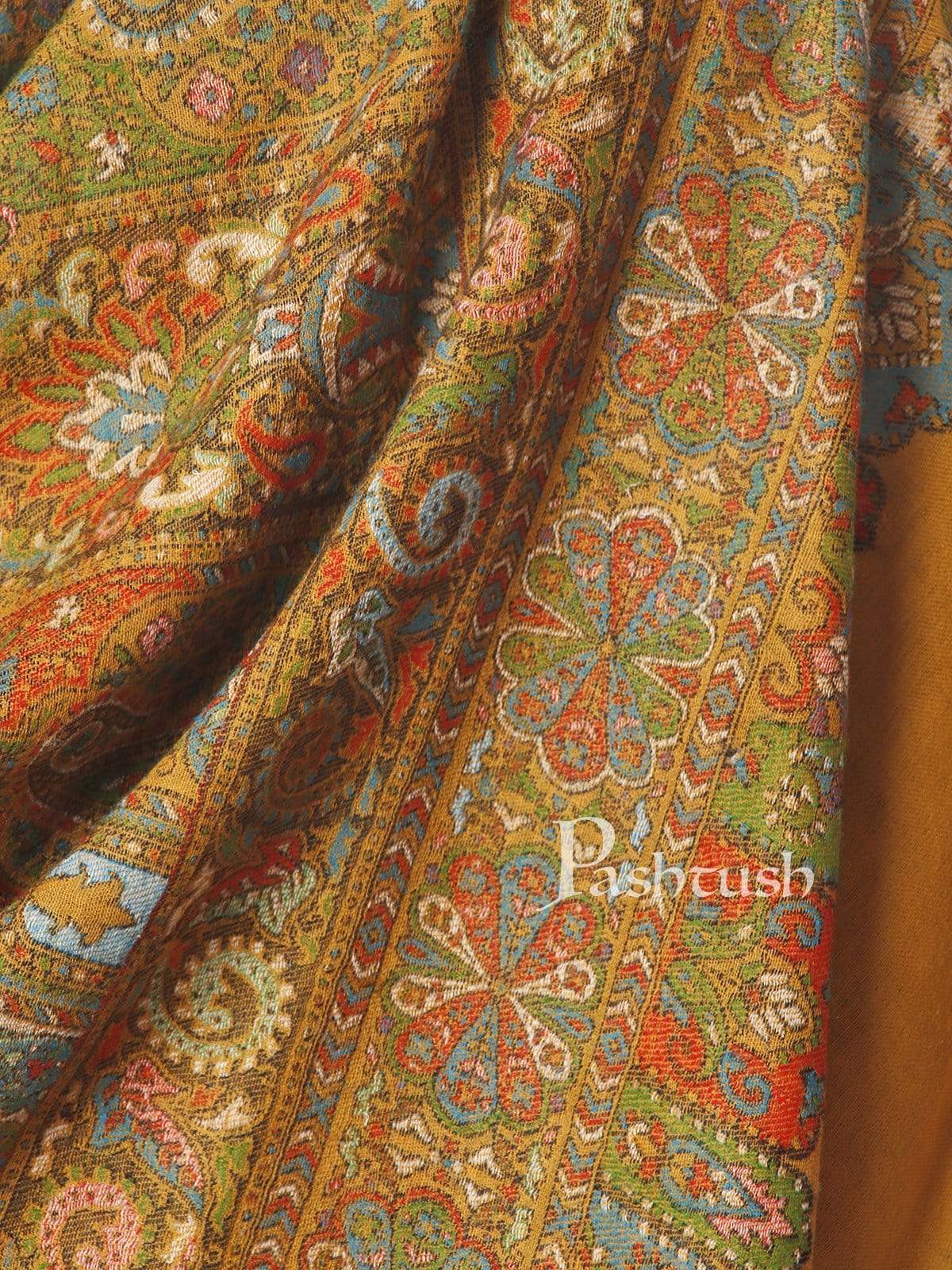 Pashtush Mens Kalamkari Weave Pure Wool Stole, With Woolmark Certificate - Image 5