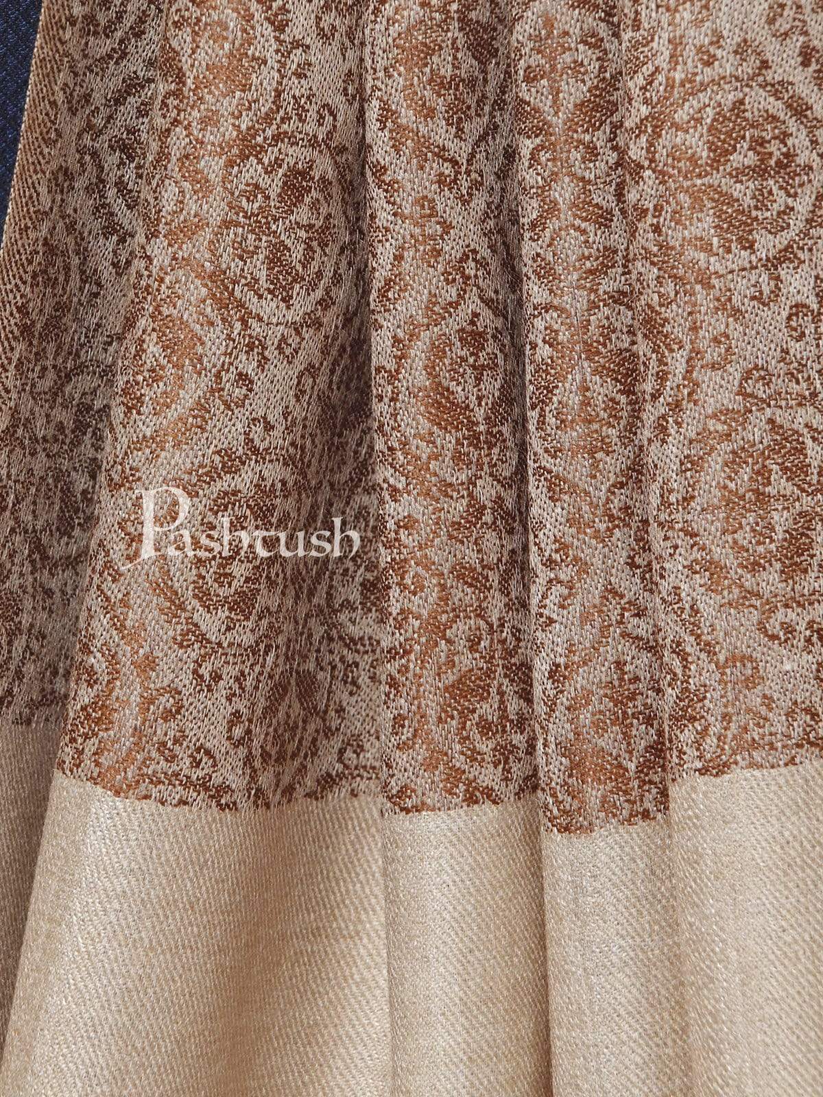 Pashtush Mens Woven Jacquard Shawl, Ultra-Light Weight - Fine Wool - Image 2