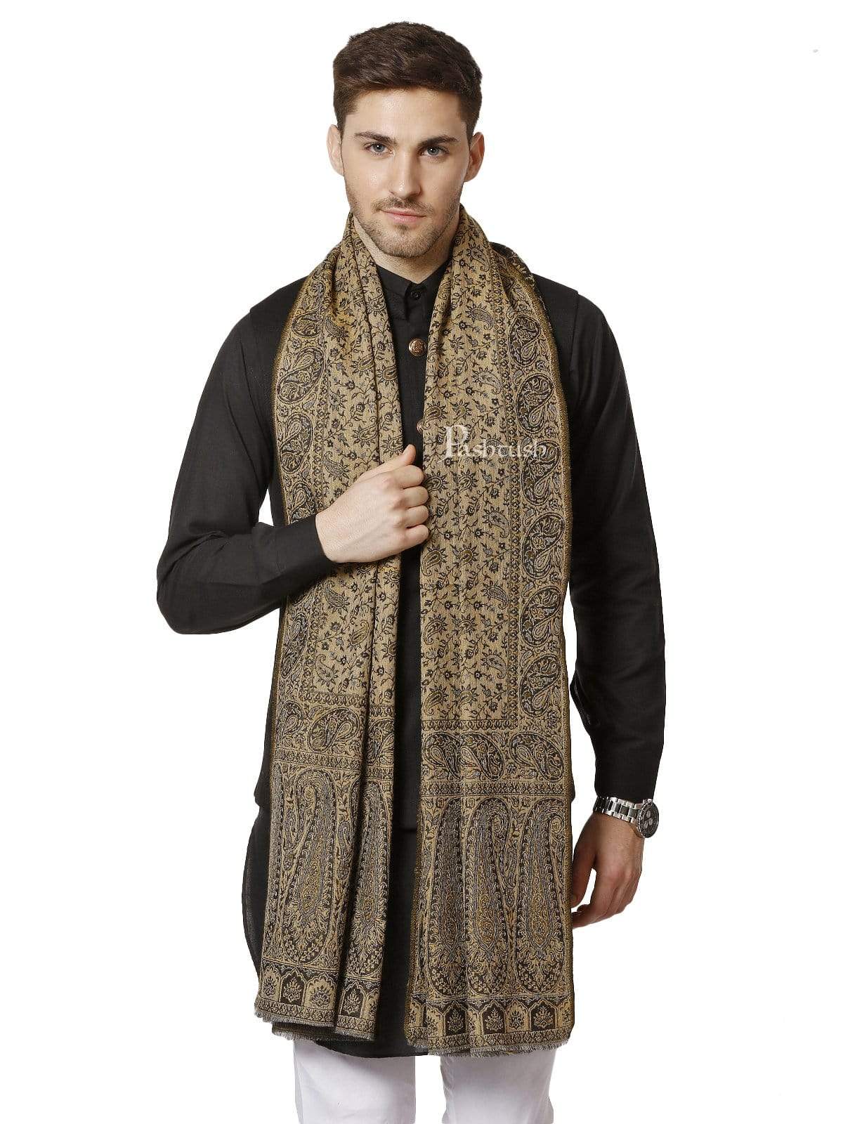 Pashtush Mens Ethic Stole, Fine Wool, Soft And Warm, Earthy Hues - Image 2