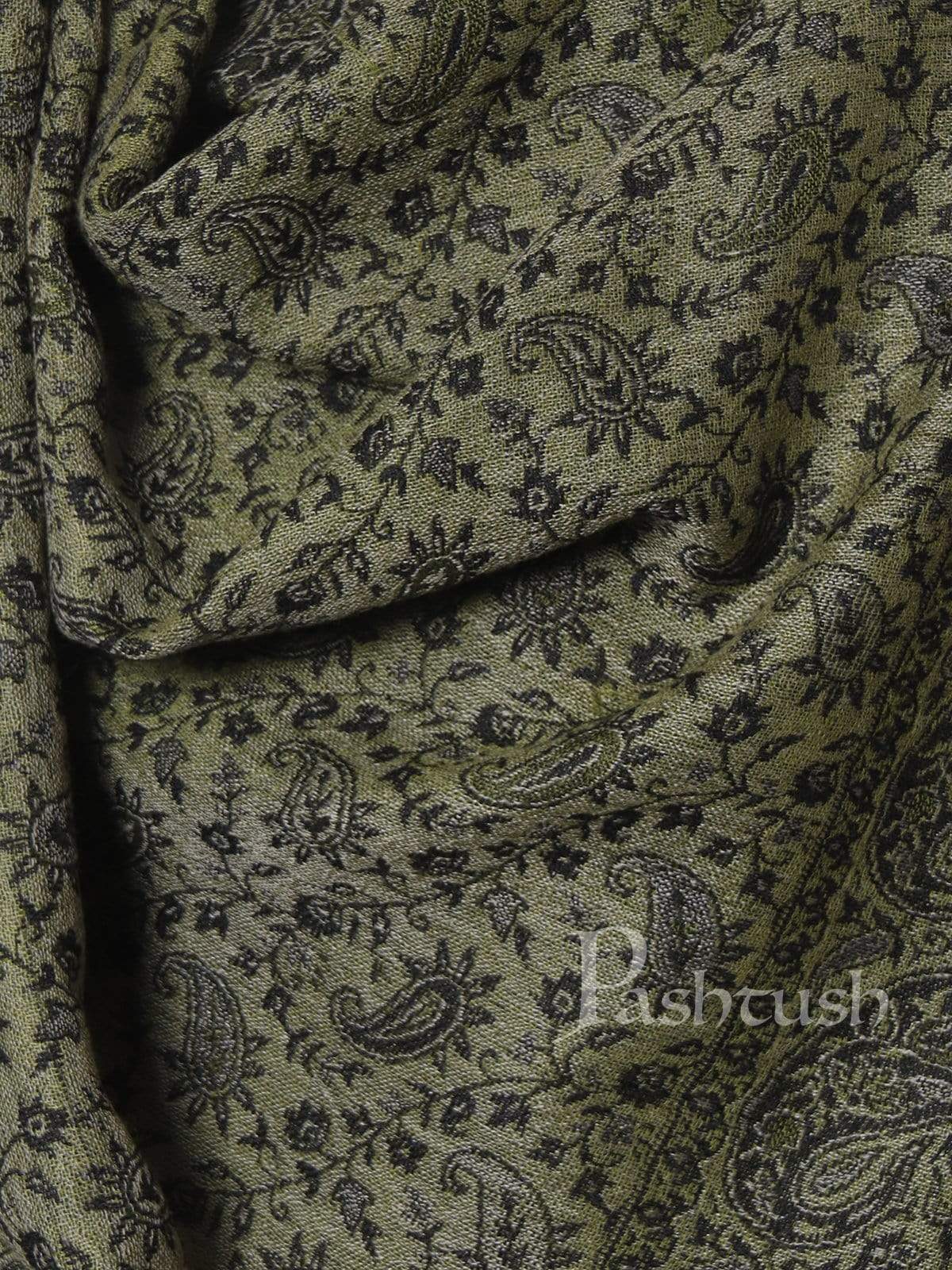 Pashtush Mens Ethnic Weave Stole, Fine Wool - Image 5