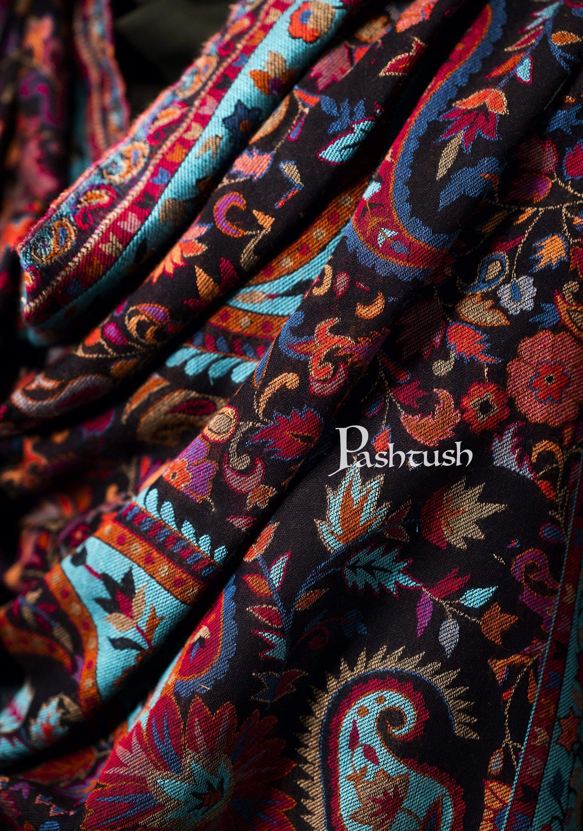 Pashtush Mens Woven Ethnic Stole, Extra Soft Bamboo Fibre,Multi - Image 4